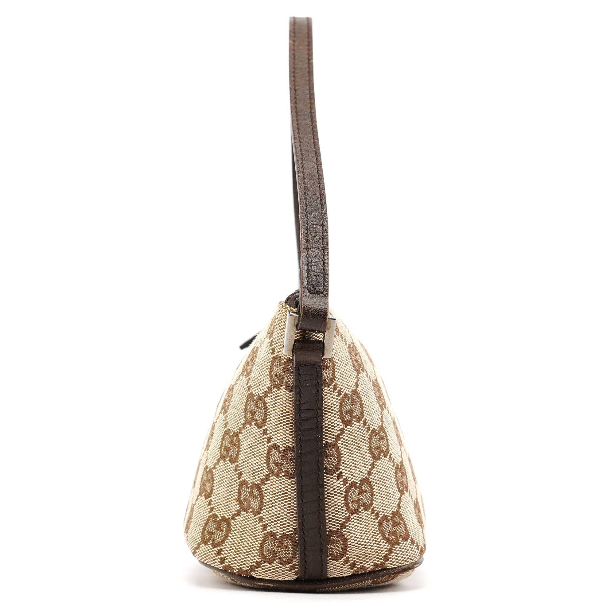 07198 Beige Brown GG Boat Pochette