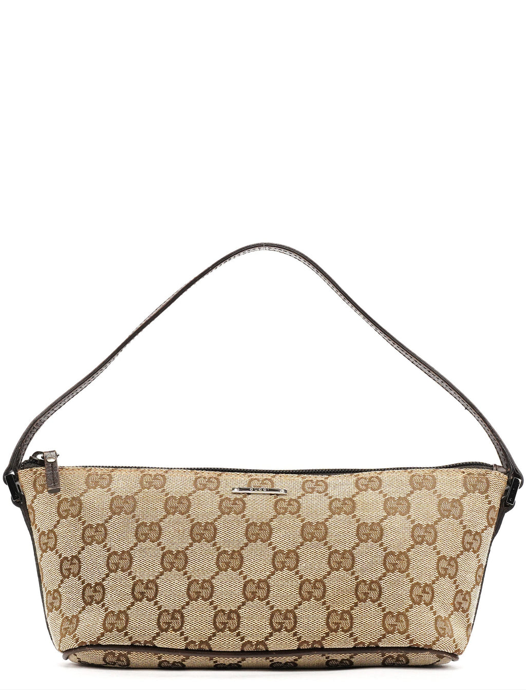 07198 Beige Brown GG Boat Pochette