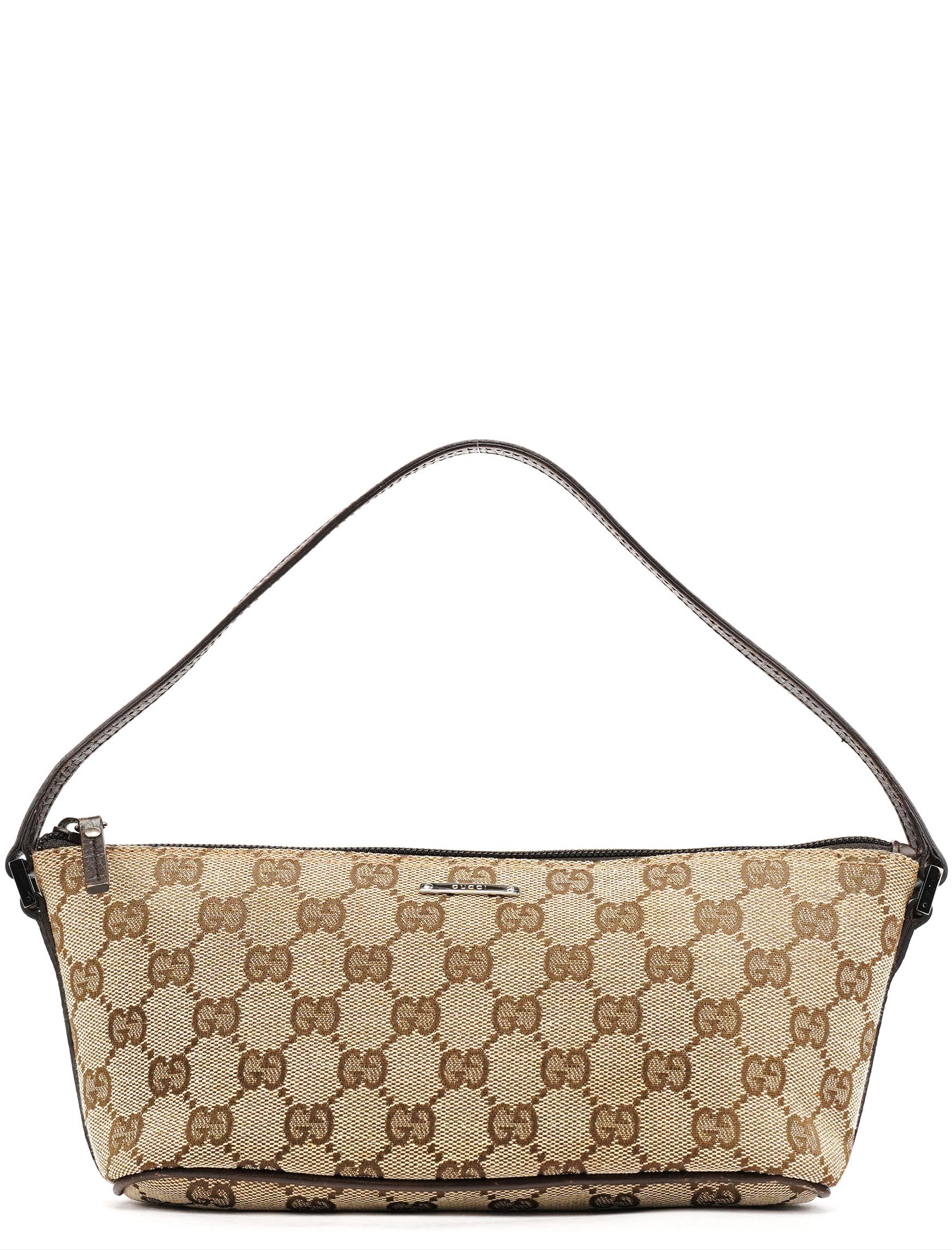 07198 Beige Brown GG Boat Pochette