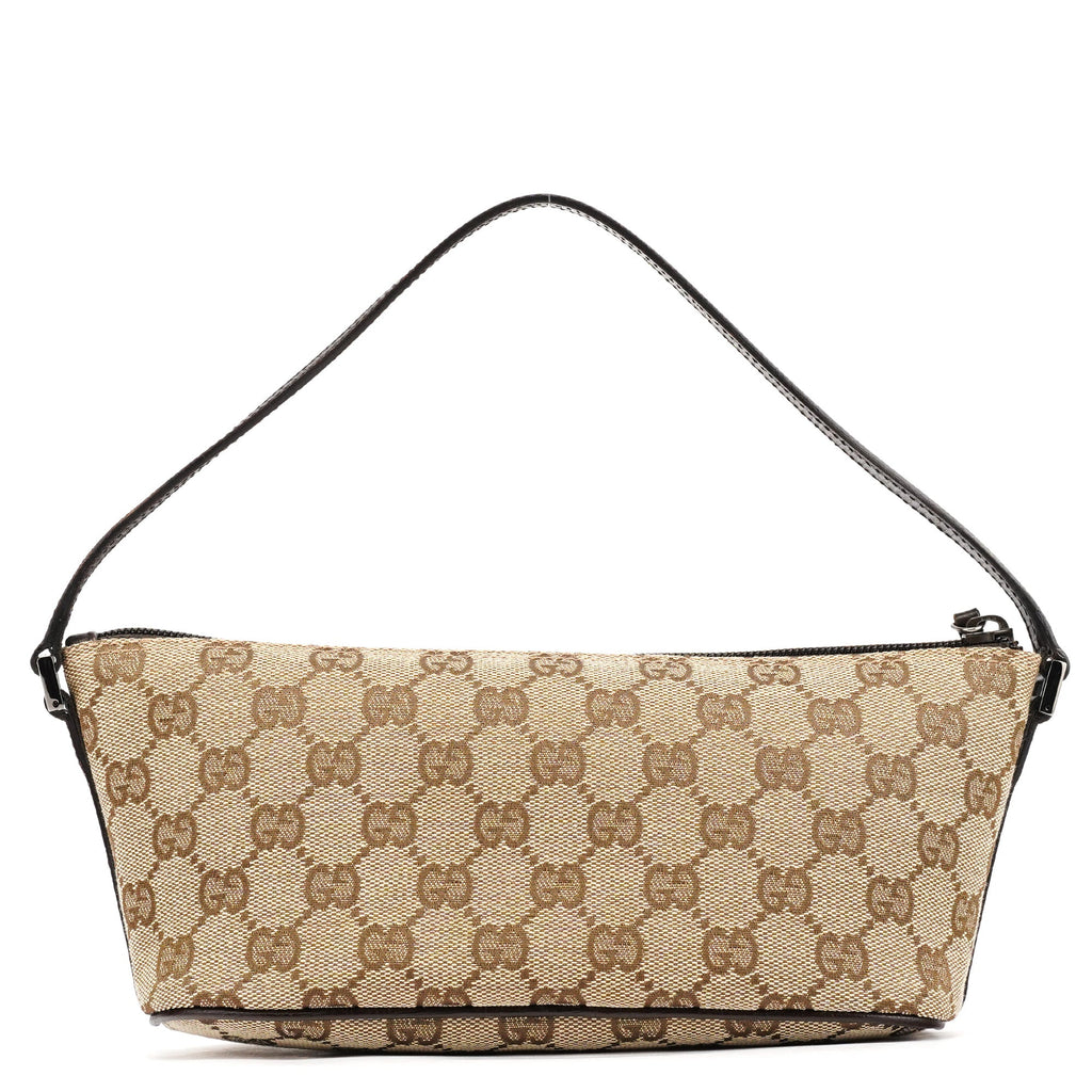 07198 Beige Brown GG Boat Pochette