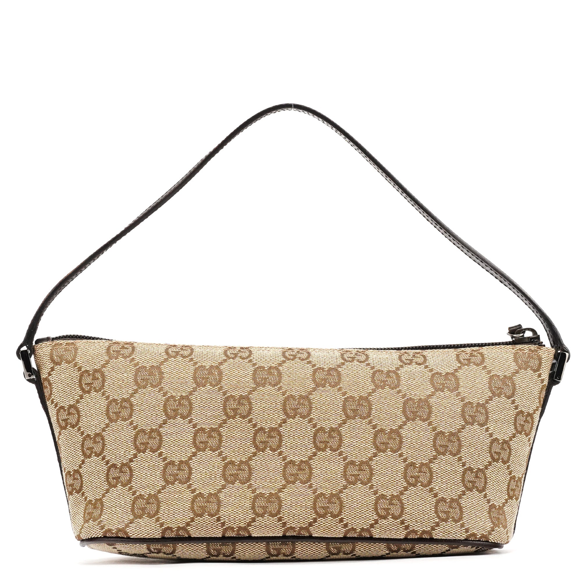07198 Beige Brown GG Boat Pochette