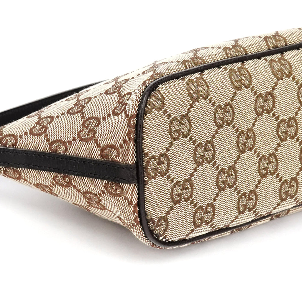 07198 Beige Brown GG Boat Pochette