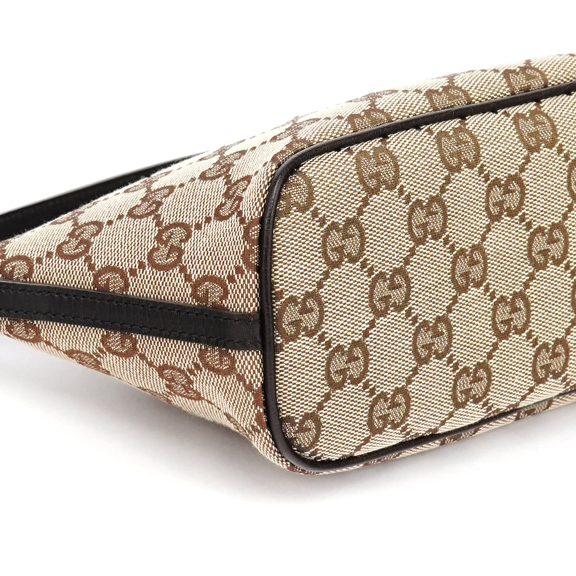 07198 Beige Brown GG Boat Pochette