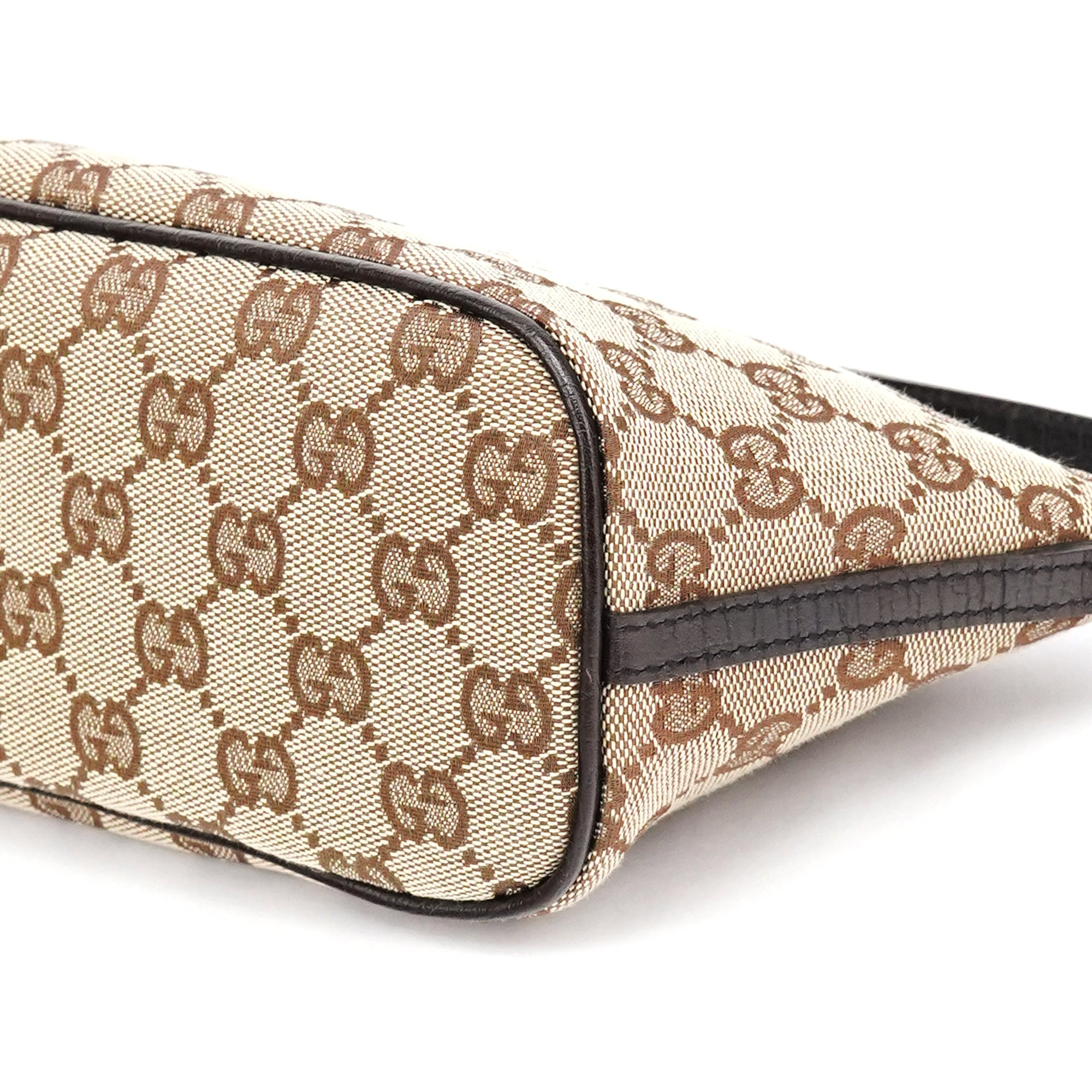 07198 Beige Brown GG Boat Pochette