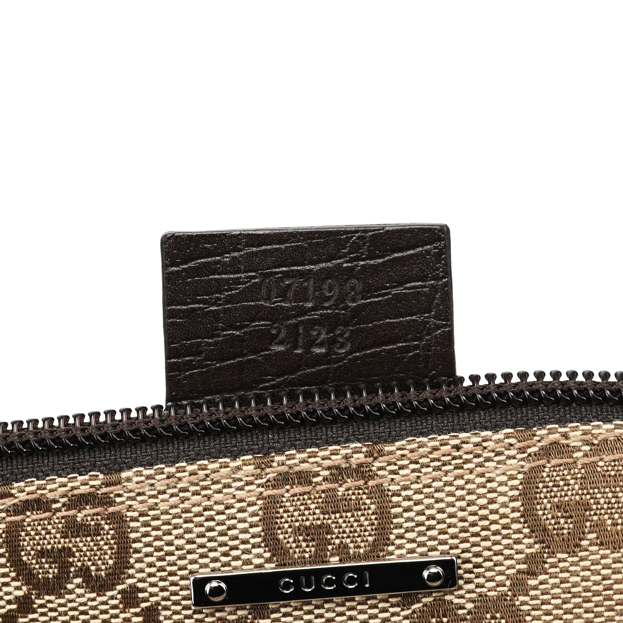 07198 Beige Brown GG Boat Pochette