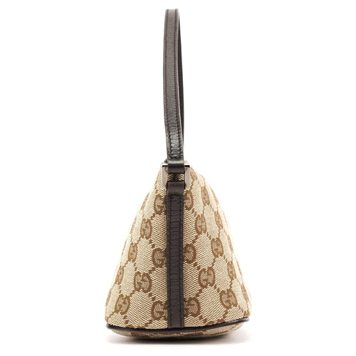 07198 Beige Brown GG Boat Pochette