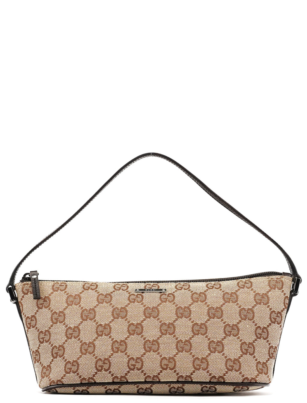 07198 Beige Brown GG Boat Pochette