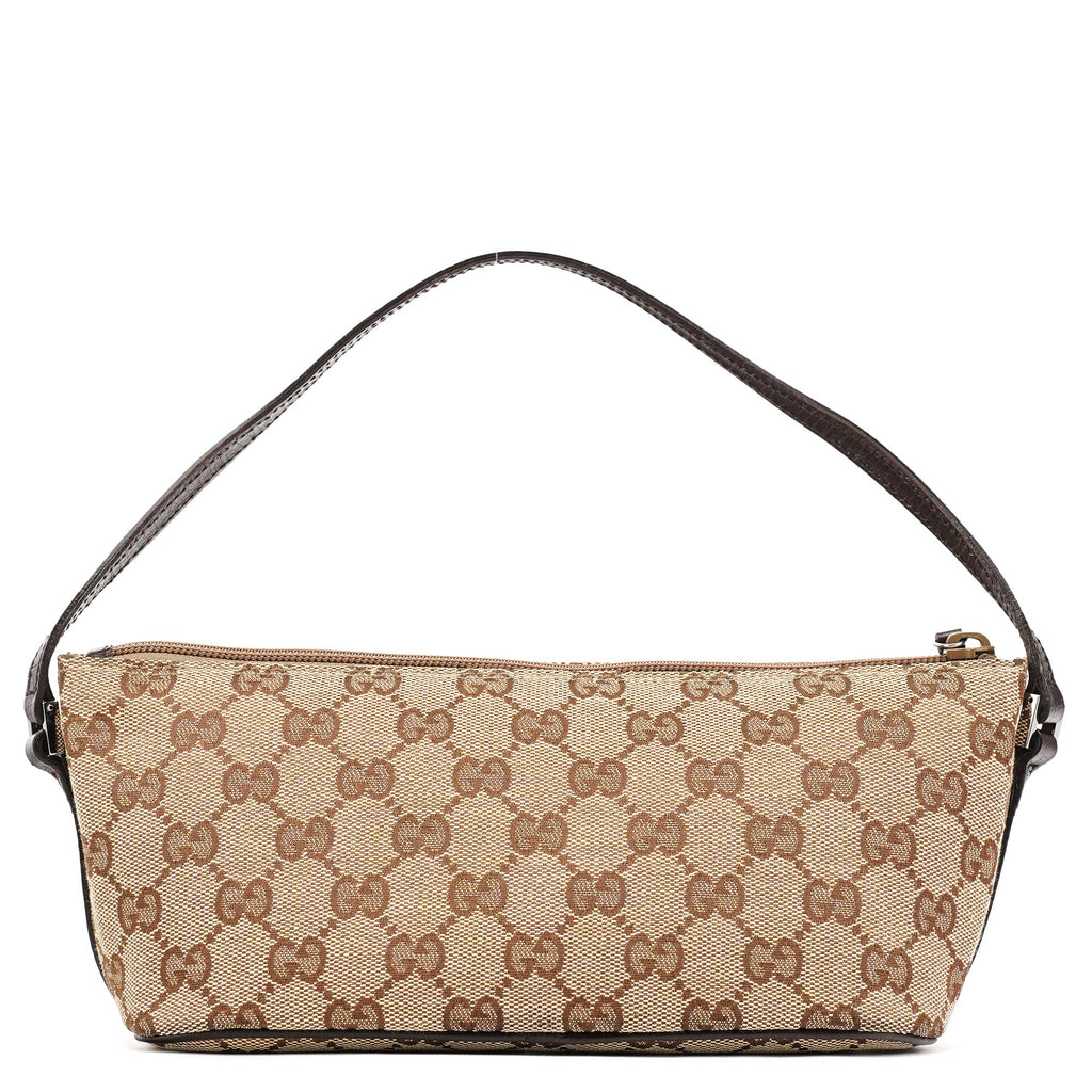 07198 Beige Brown GG Boat Pochette