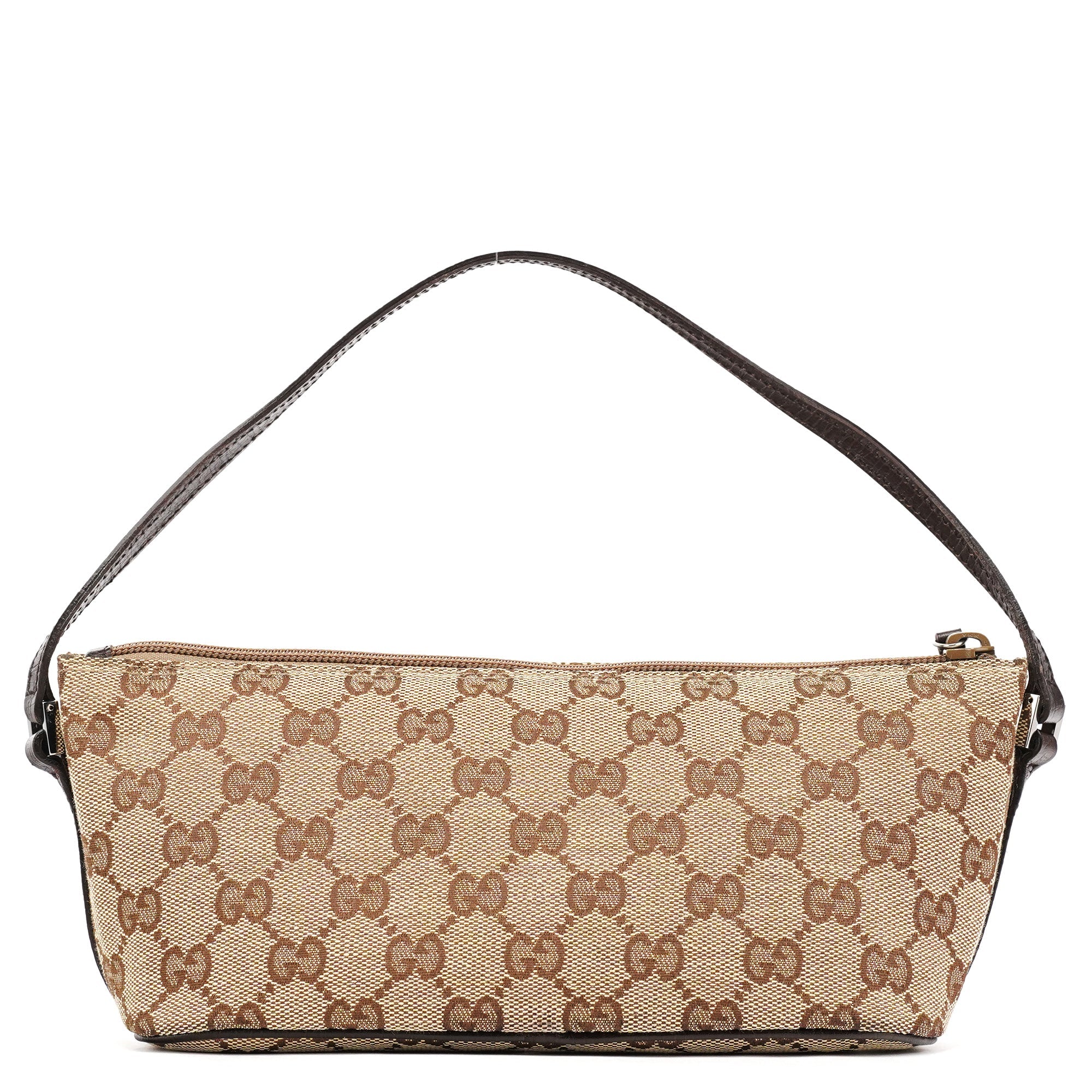 07198 Beige Brown GG Boat Pochette
