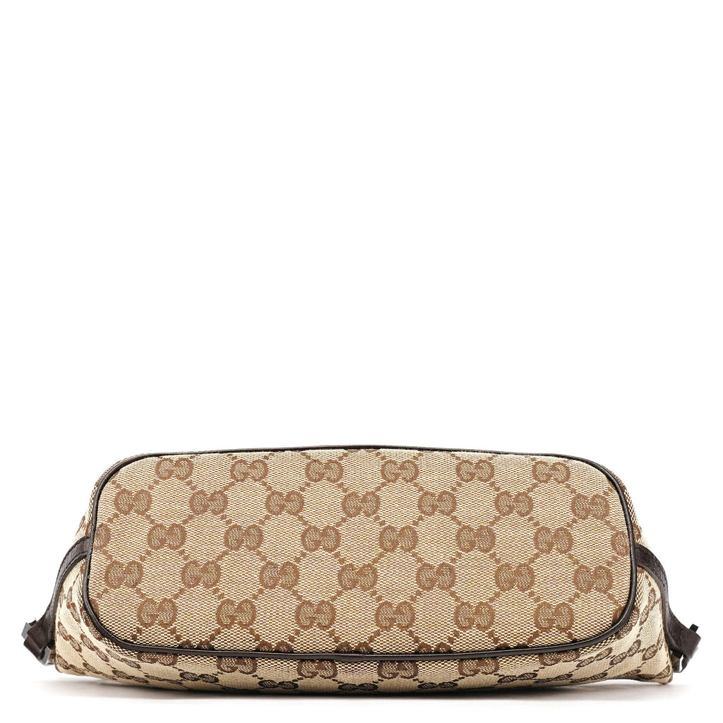 07198 Beige Brown GG Boat Pochette
