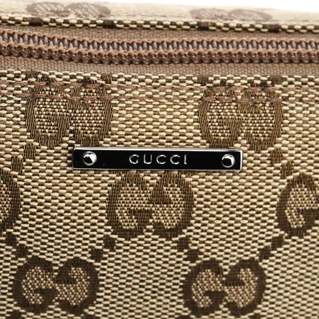 07198 Beige Brown GG Boat Pochette