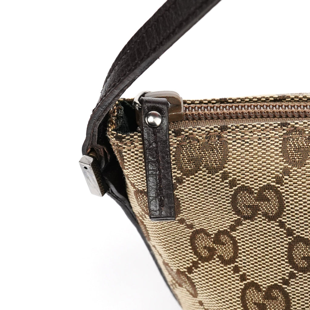07198 Beige Brown GG Boat Pochette