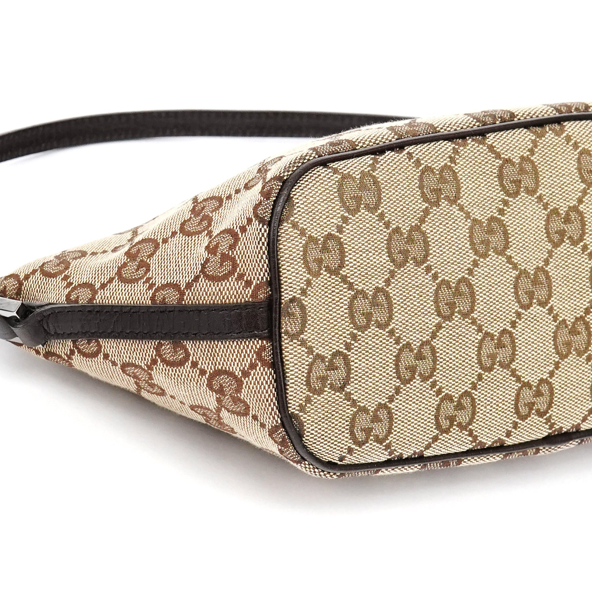 07198 Beige Brown GG Boat Pochette