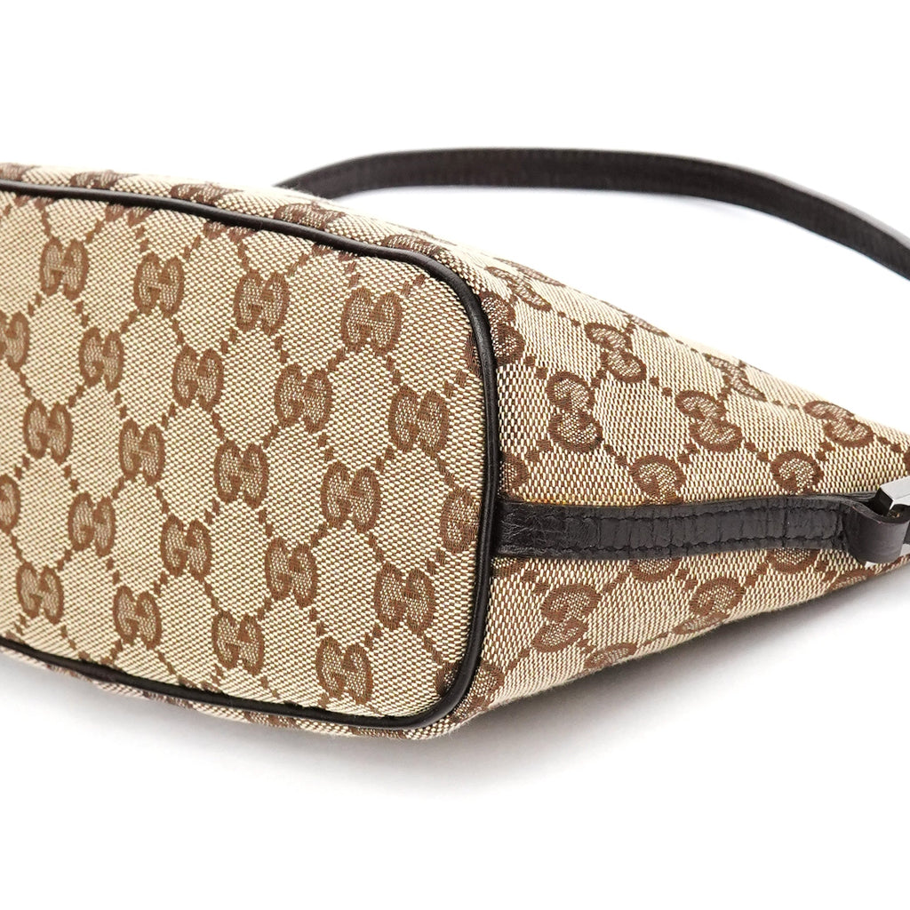 07198 Beige Brown GG Boat Pochette