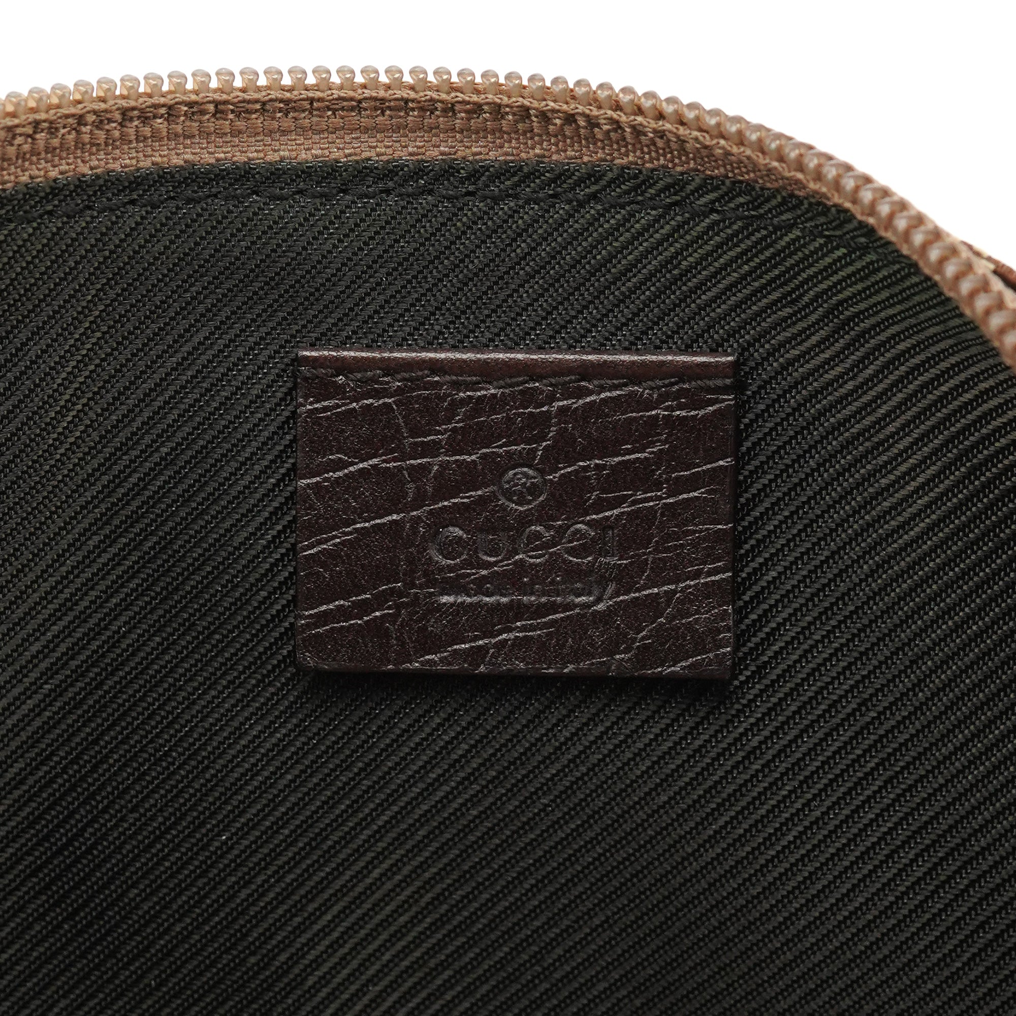 07198 Beige Brown GG Boat Pochette