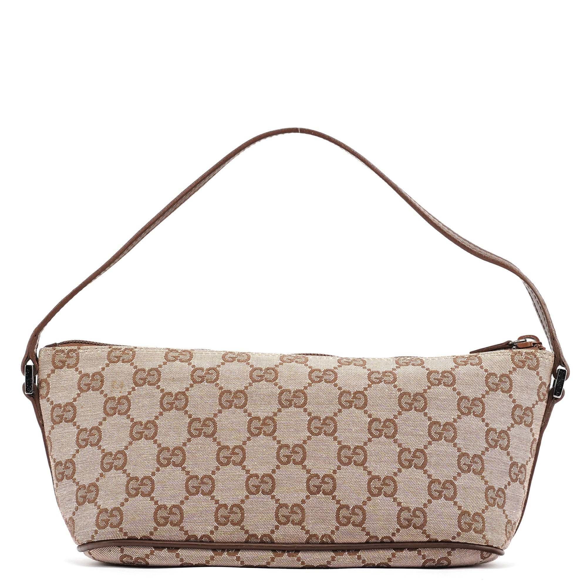 07198 Beige Brown GG Boat Pochette