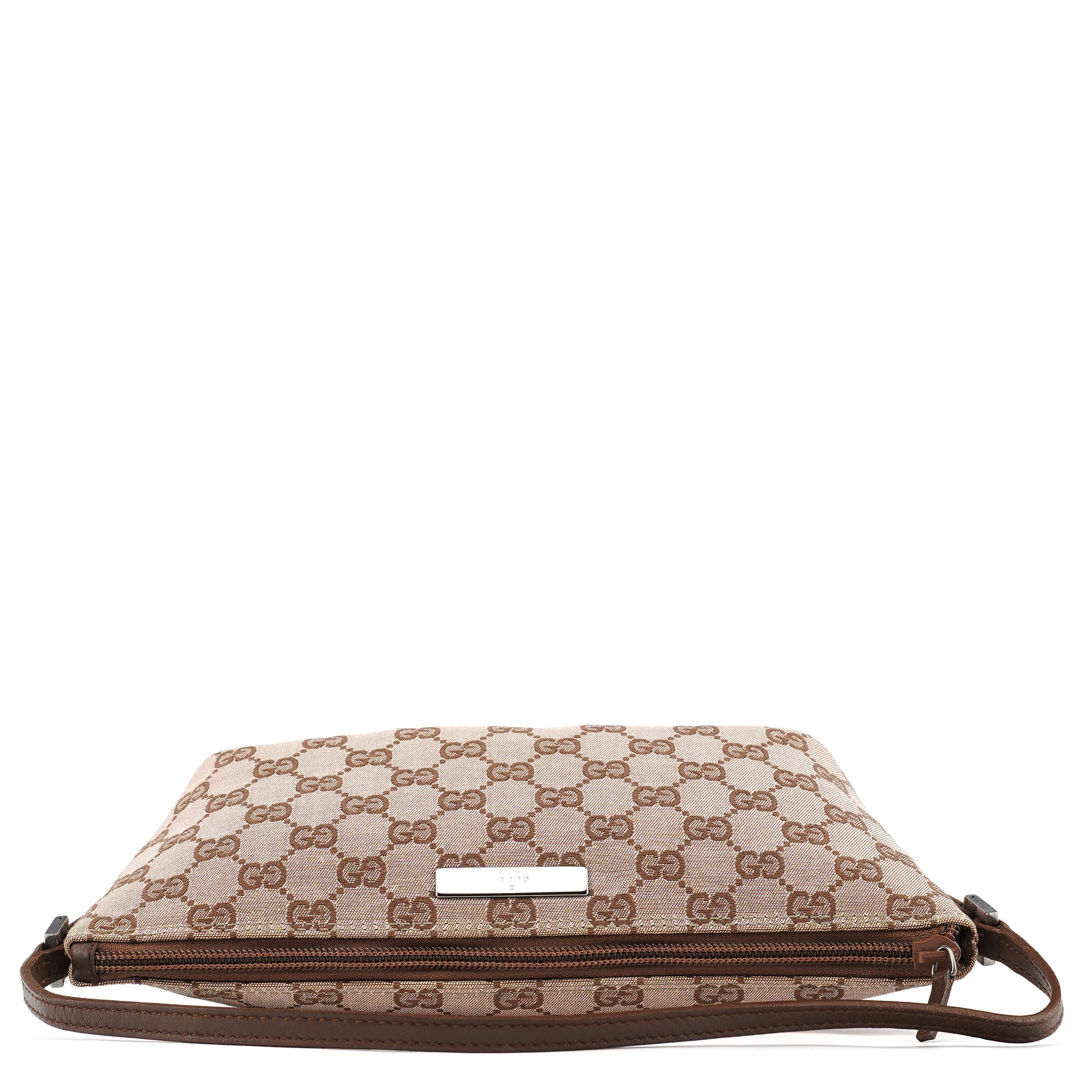 07198 Beige Brown GG Boat Pochette
