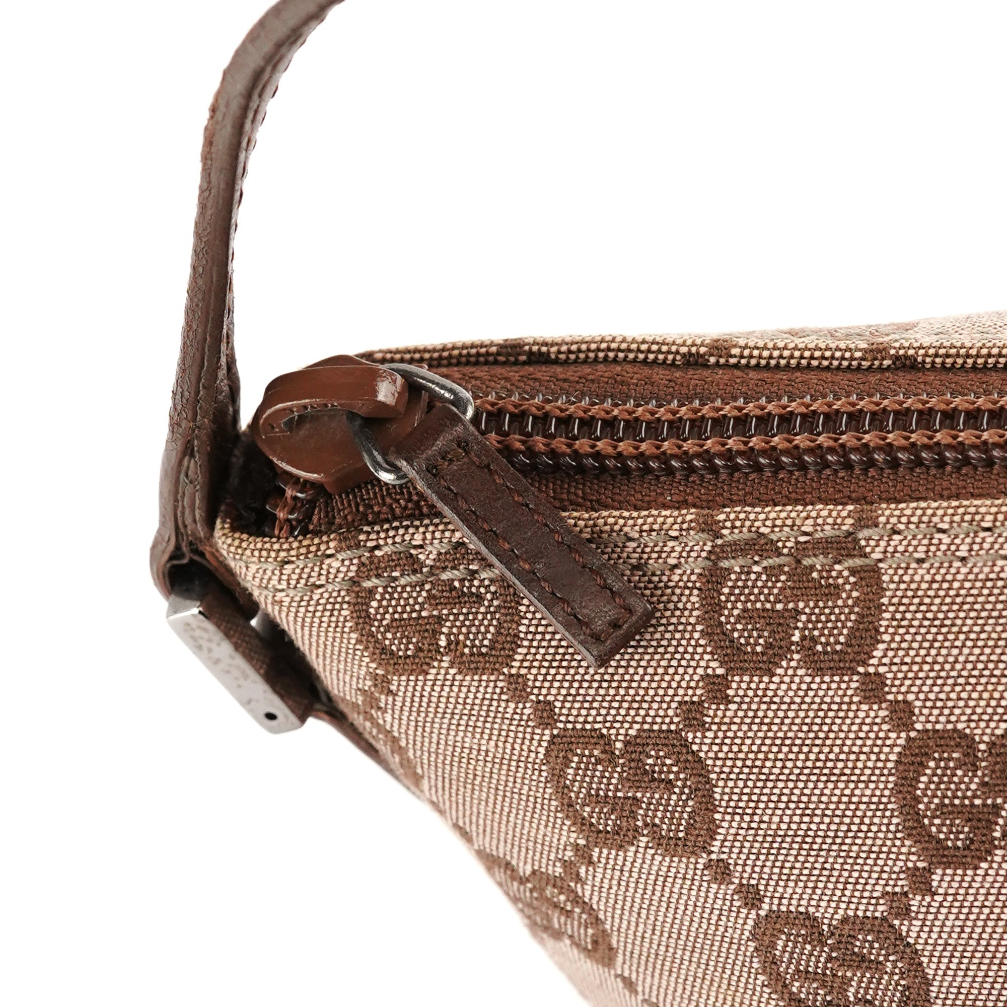 07198 Beige Brown GG Boat Pochette