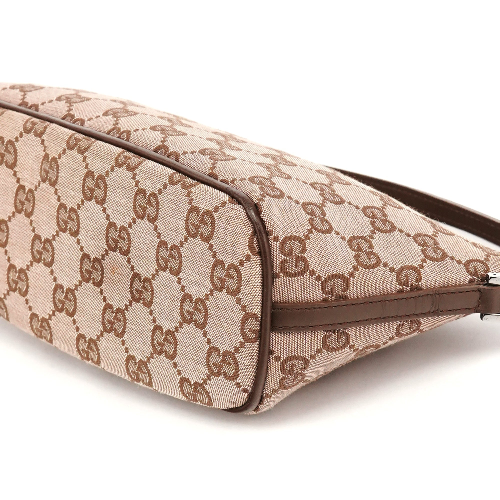 07198 Beige Brown GG Boat Pochette
