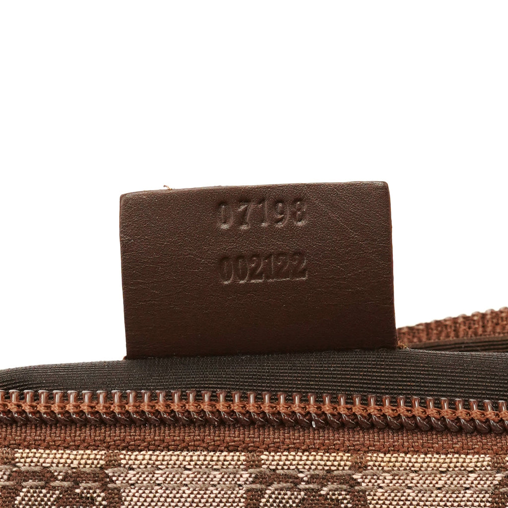 07198 Beige Brown GG Boat Pochette