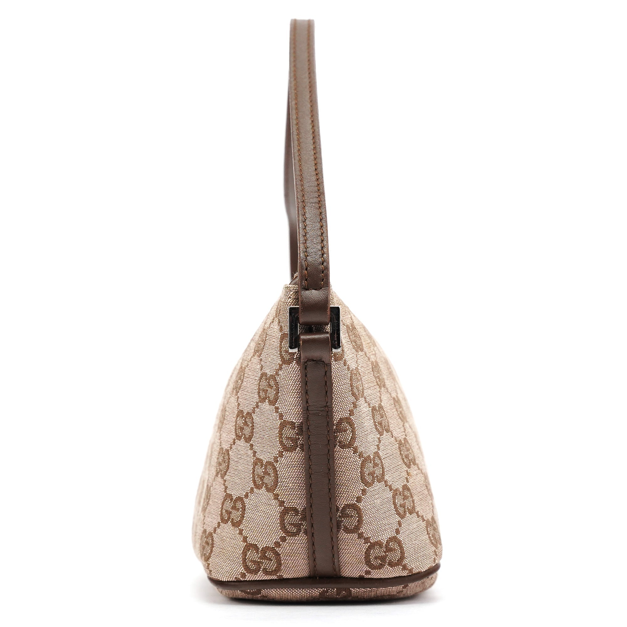 07198 Beige Brown GG Boat Pochette