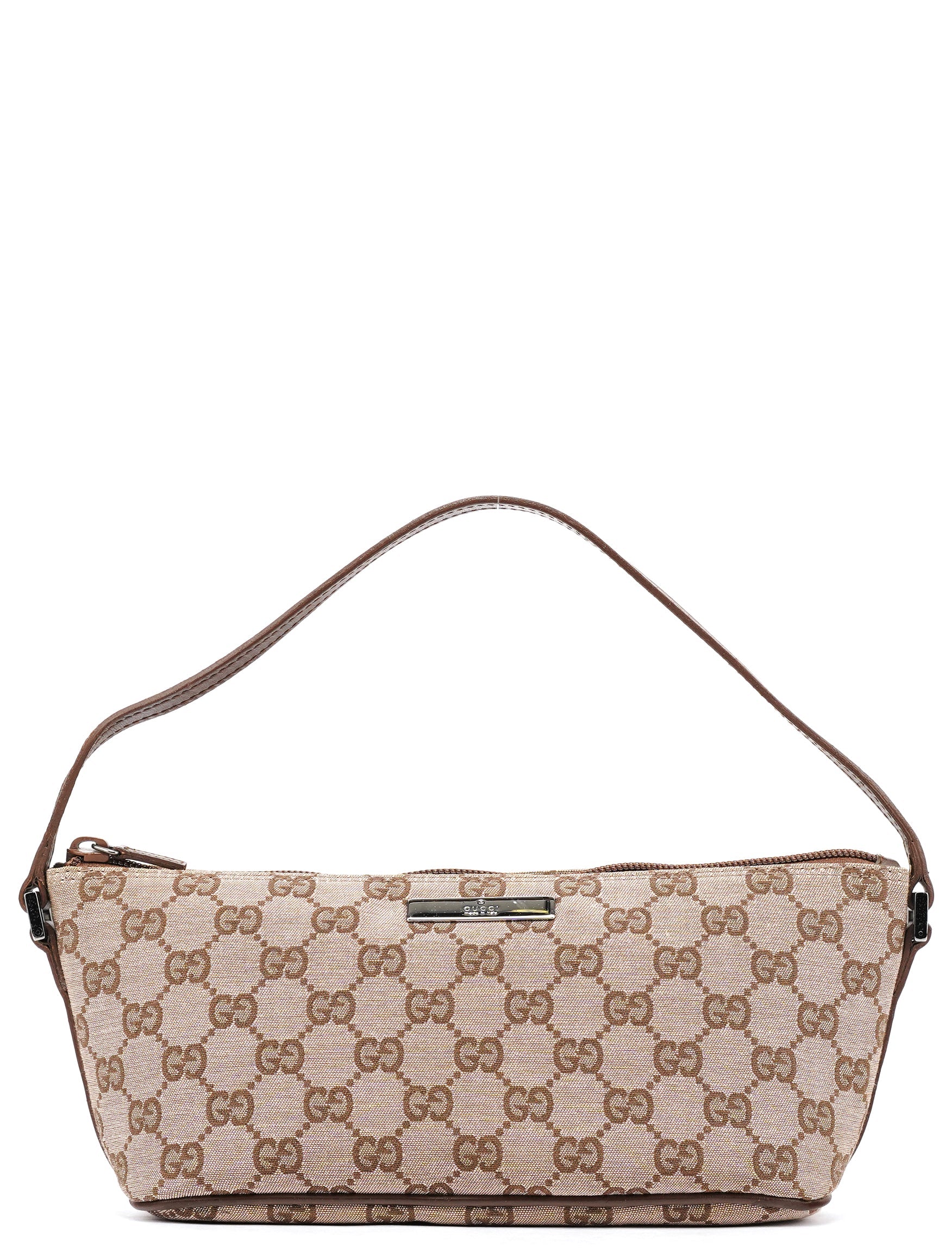 07198 Beige Brown GG Boat Pochette