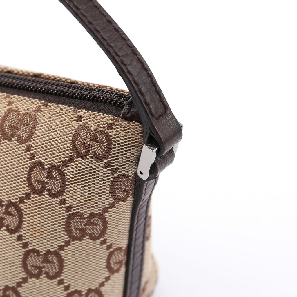 07198 Beige Brown GG Boat Pochette