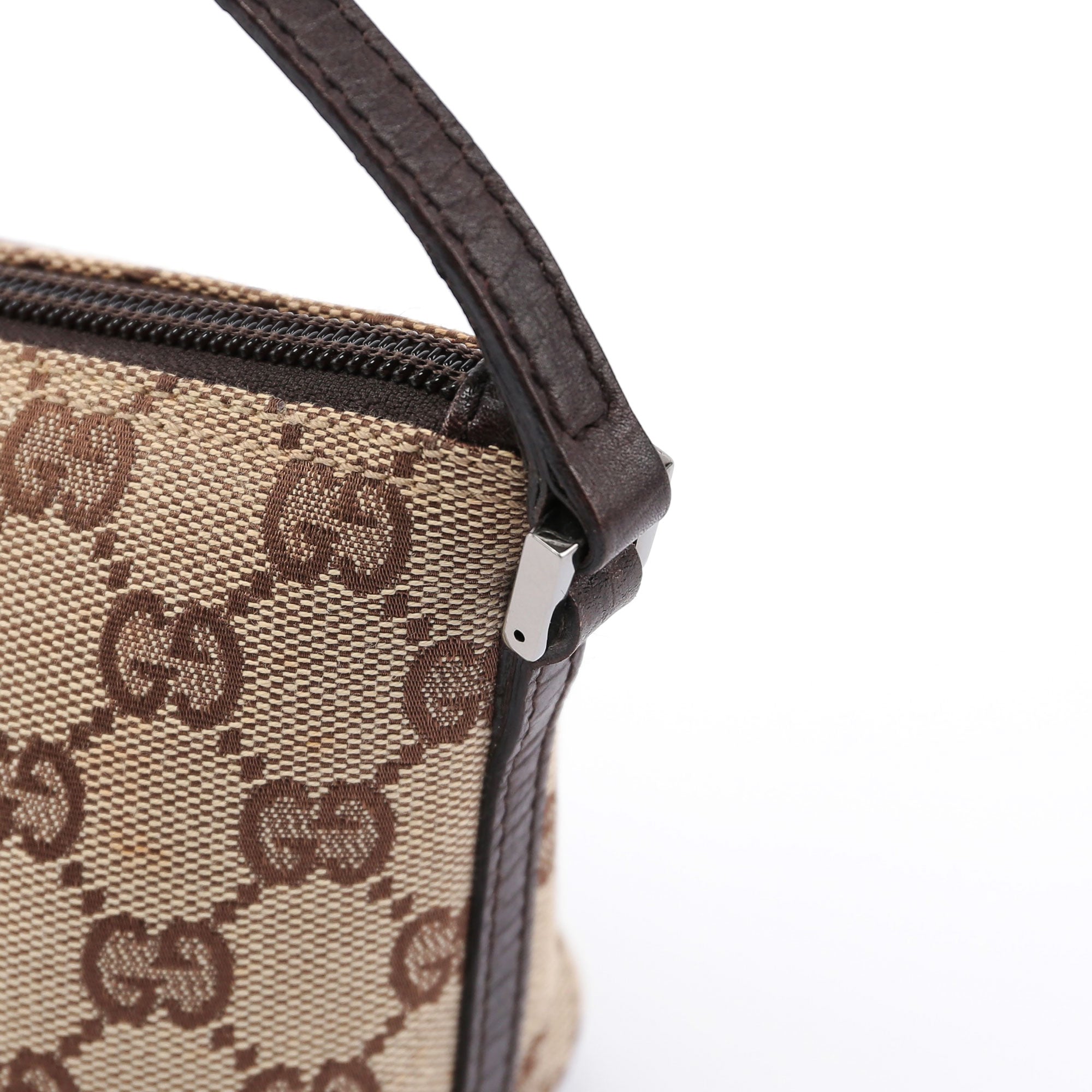 07198 Beige Brown GG Boat Pochette