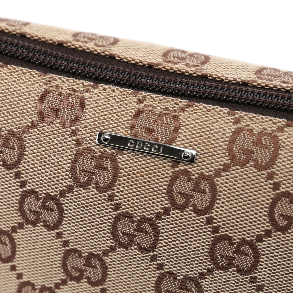 07198 Beige Brown GG Boat Pochette