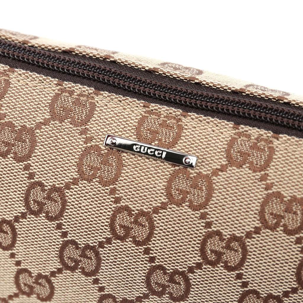 07198 Beige Brown GG Boat Pochette