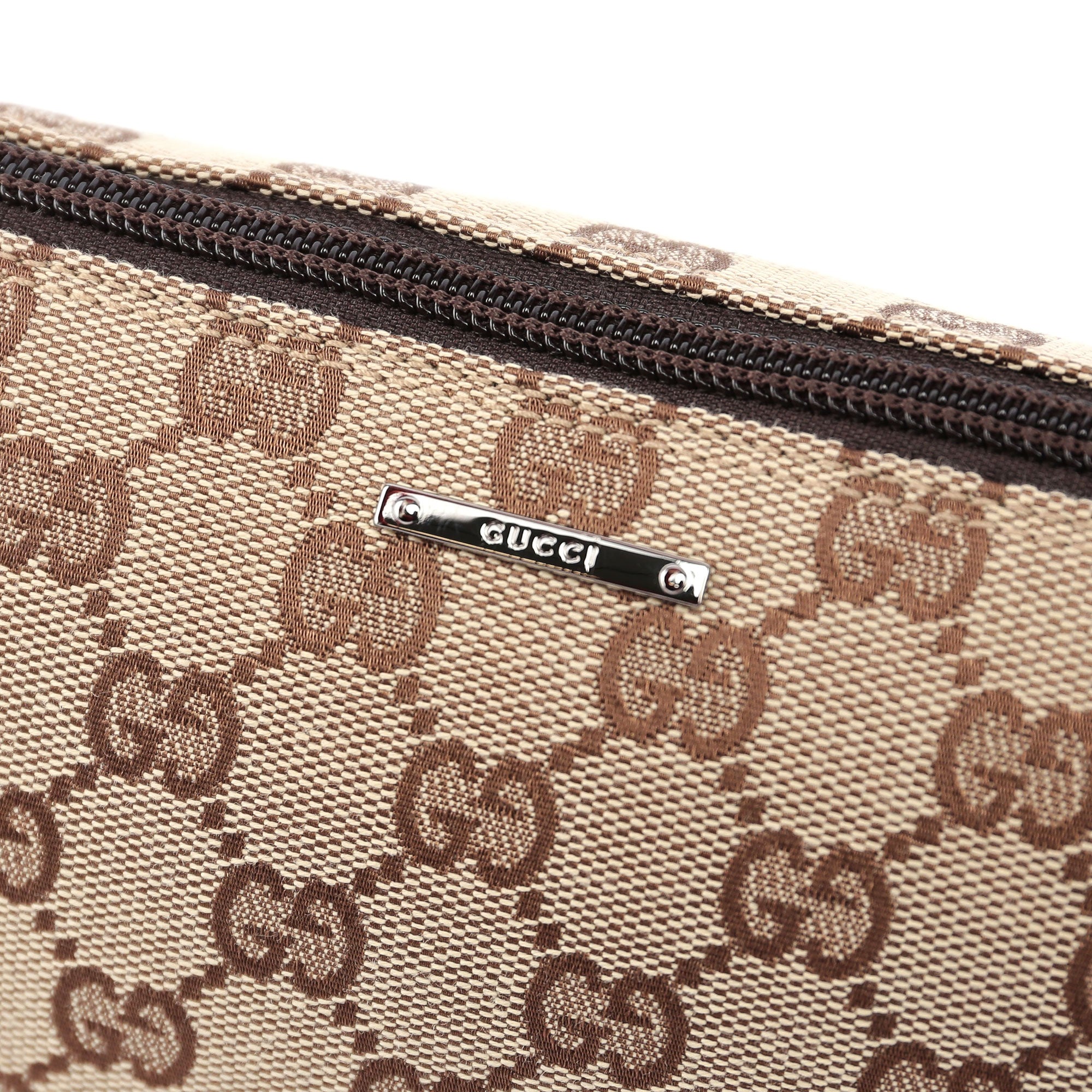 07198 Beige Brown GG Boat Pochette