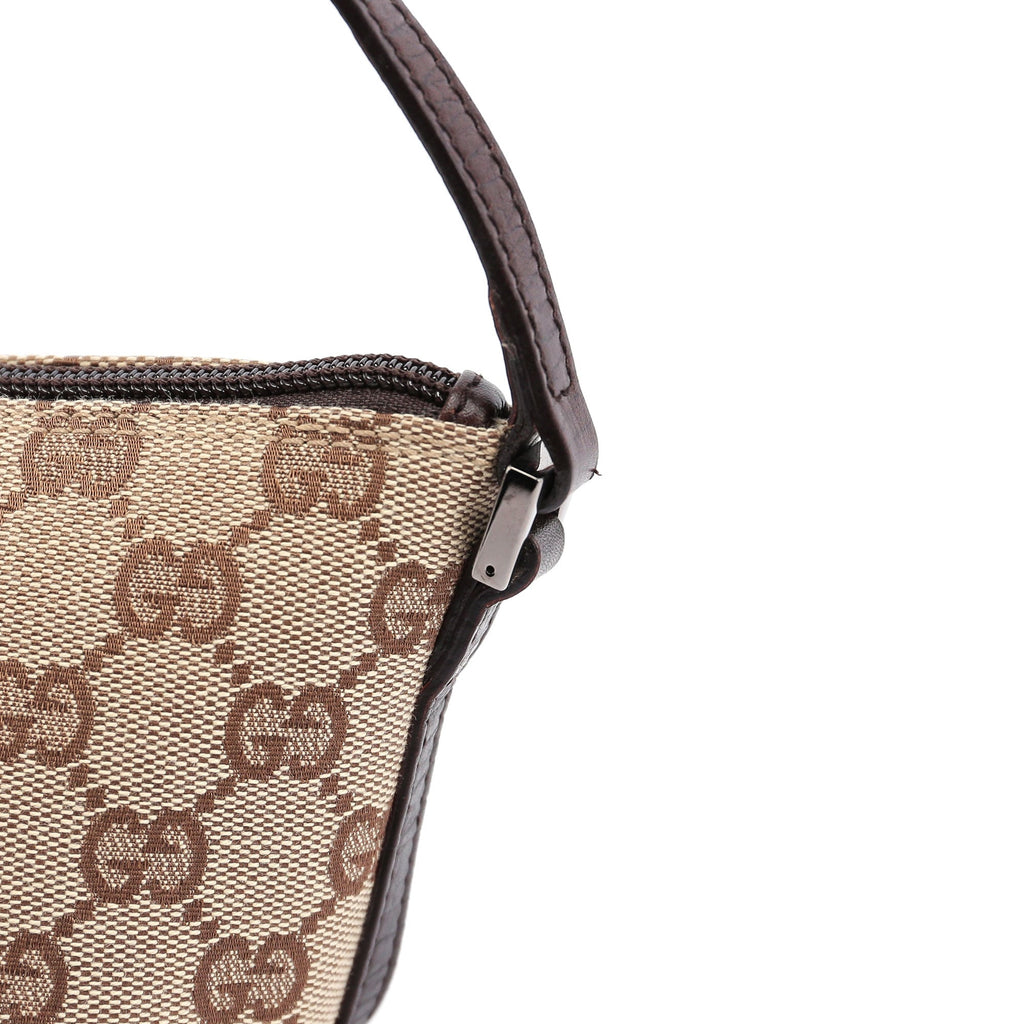 07198 Beige Brown GG Boat Pochette