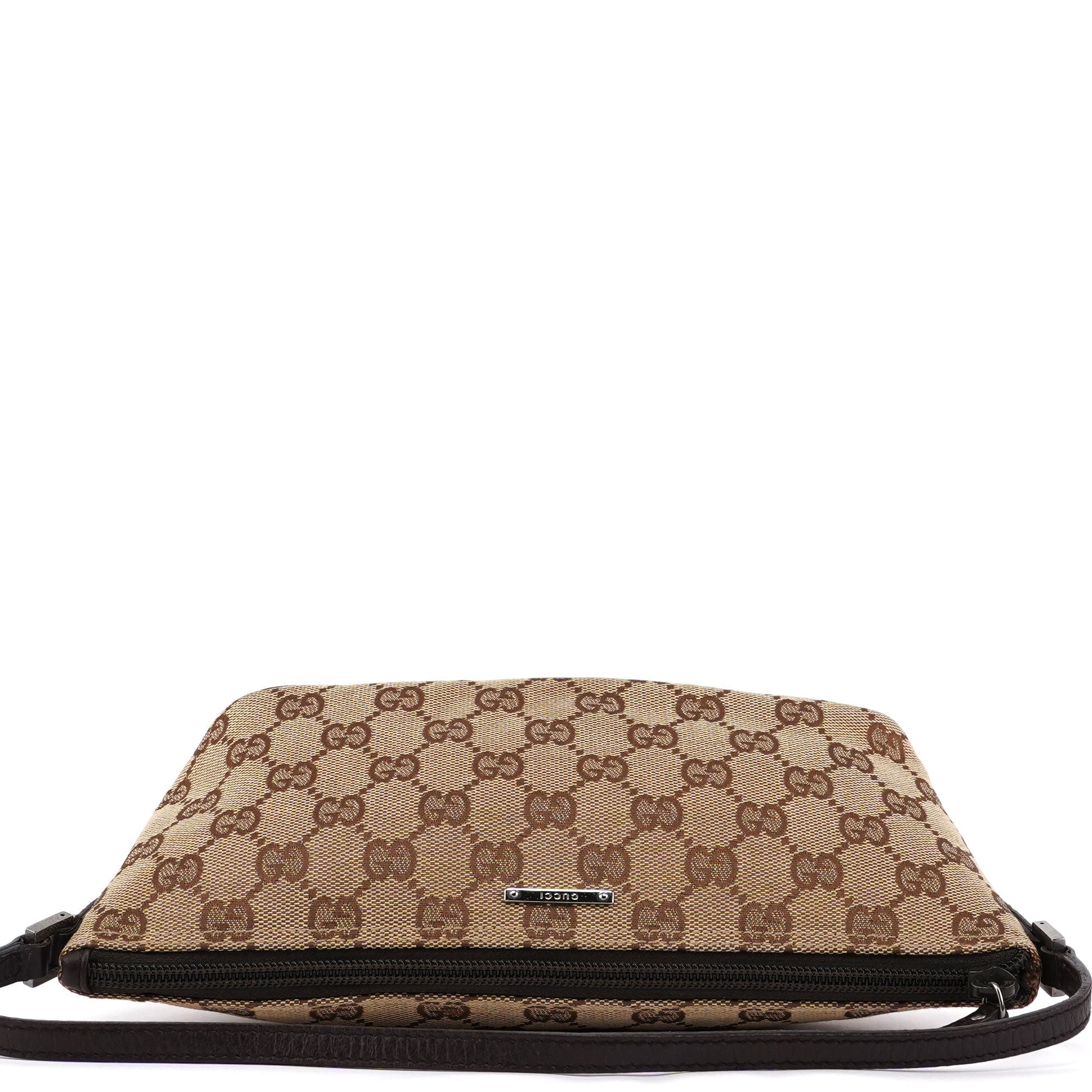 07198 Beige Brown GG Boat Pochette
