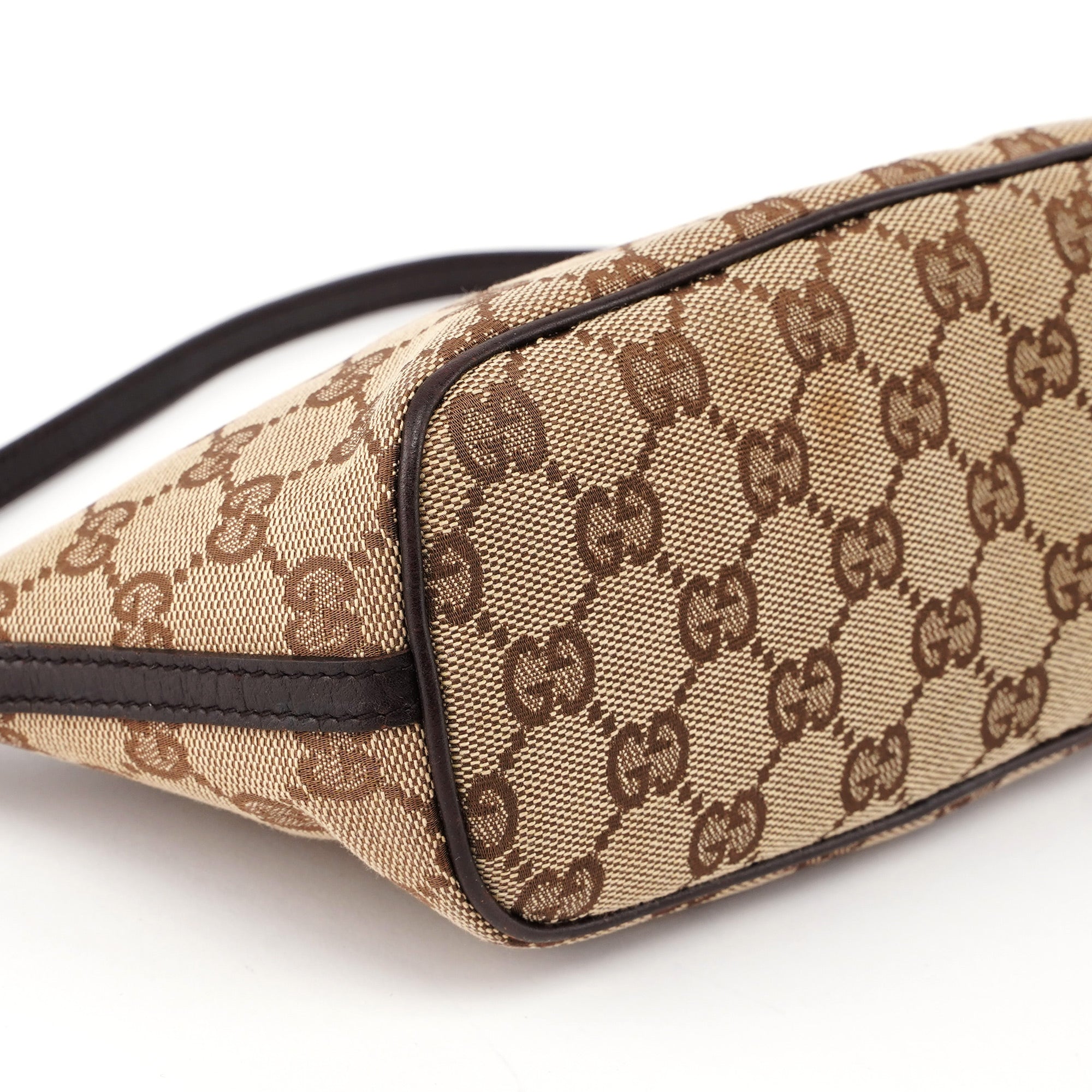 07198 Beige Brown GG Boat Pochette