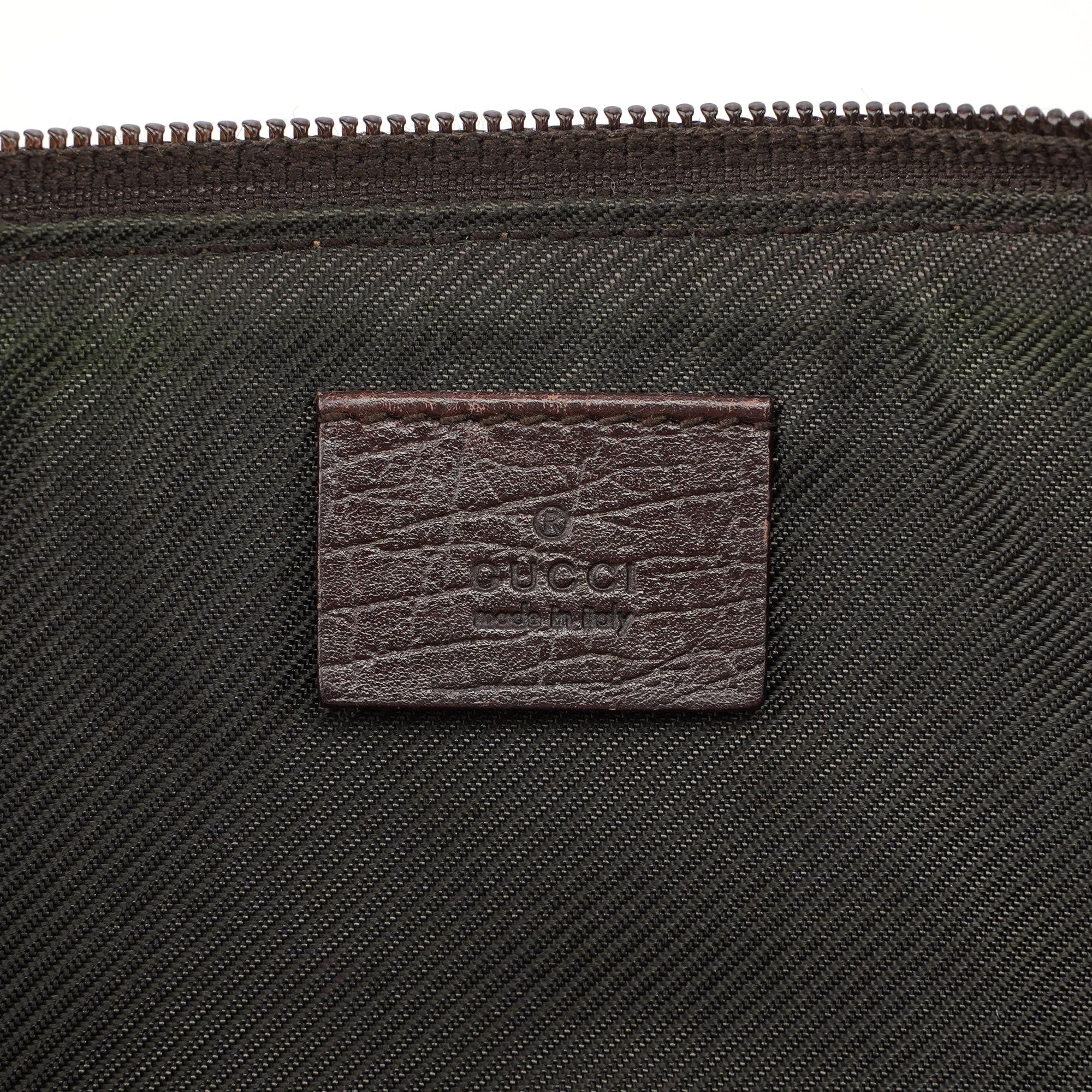 07198 Beige Brown GG Boat Pochette