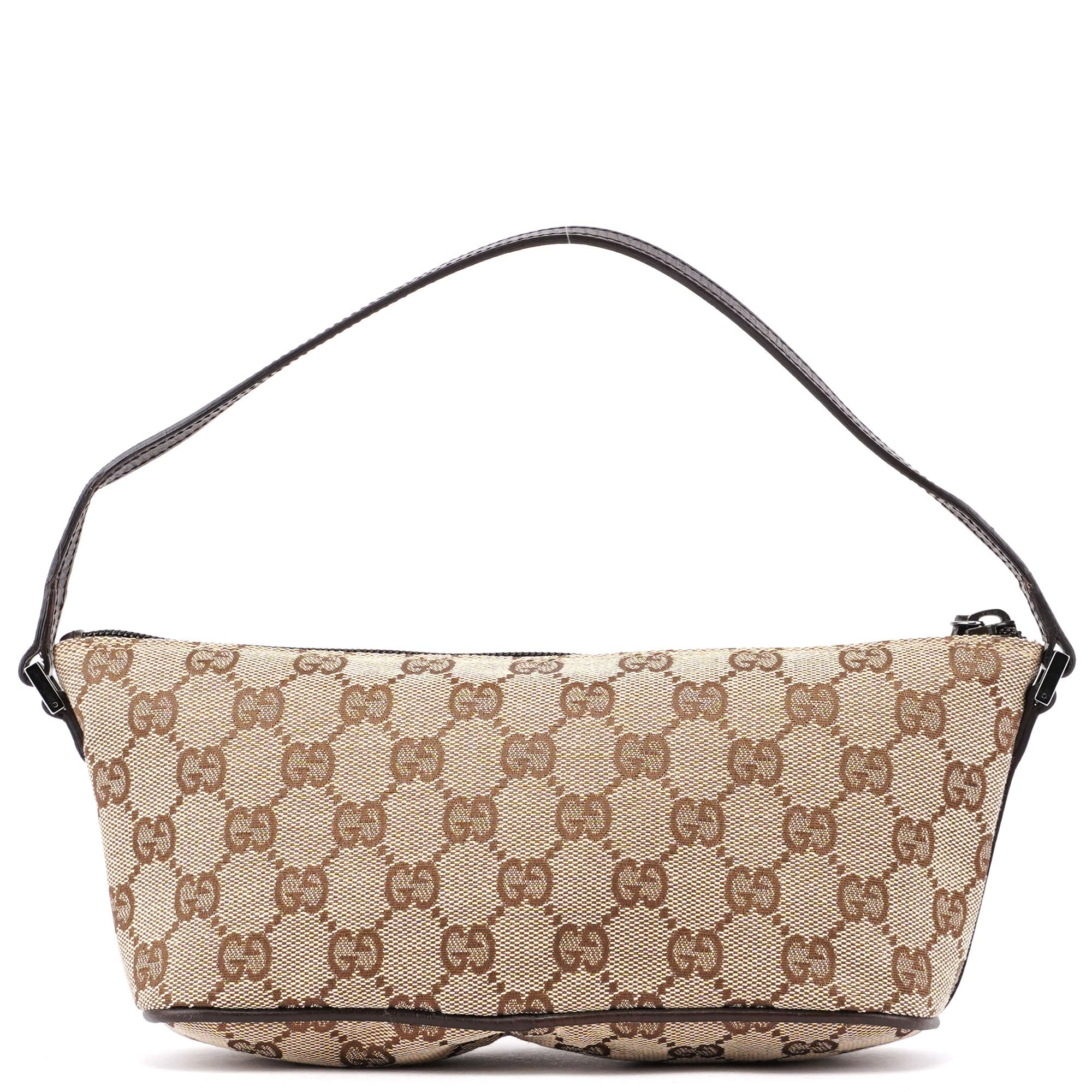 07198 Beige Brown GG Boat Pochette