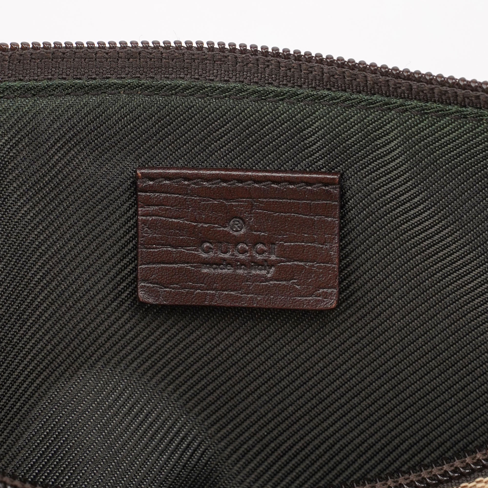 07198 Beige Brown GG Boat Pochette