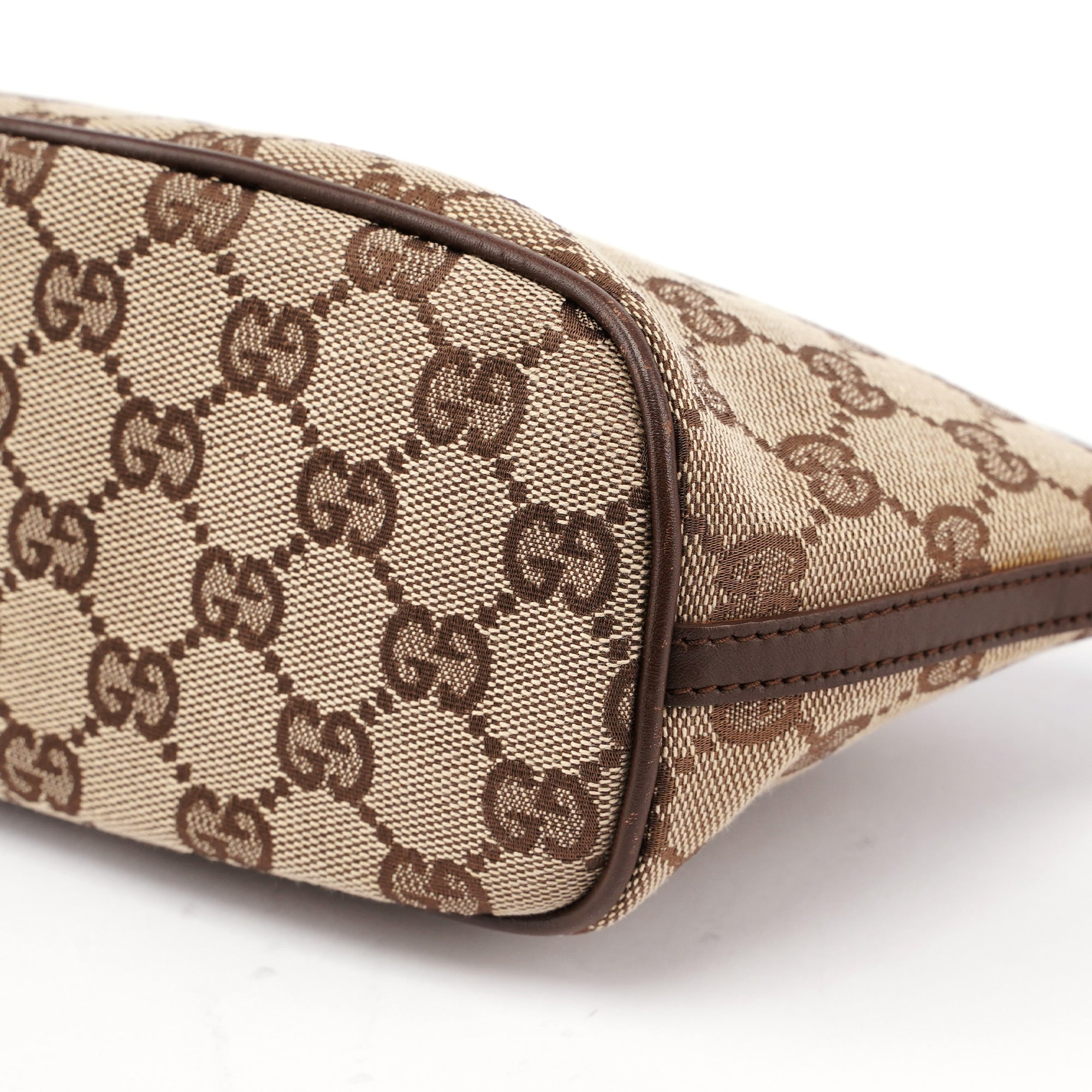 07198 Beige Brown GG Boat Pochette