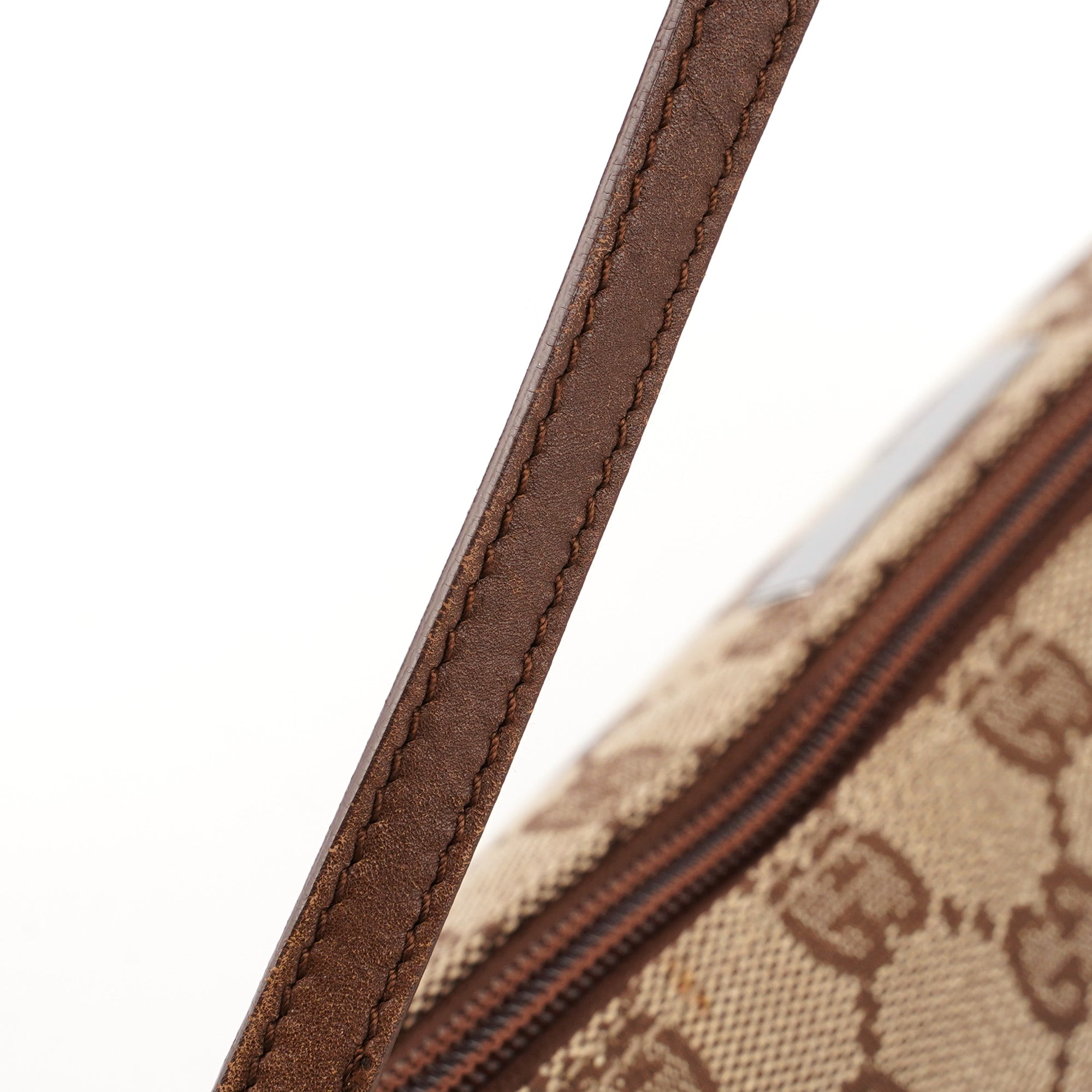 07198 Beige Brown GG Boat Pochette