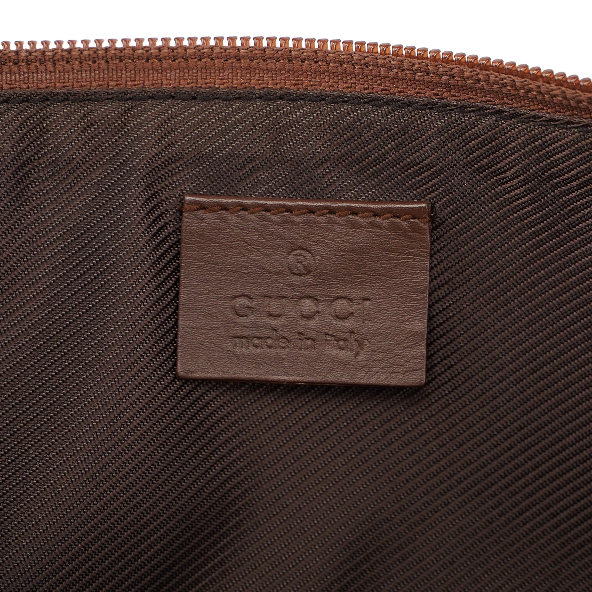 07198 Beige Brown GG Boat Pochette