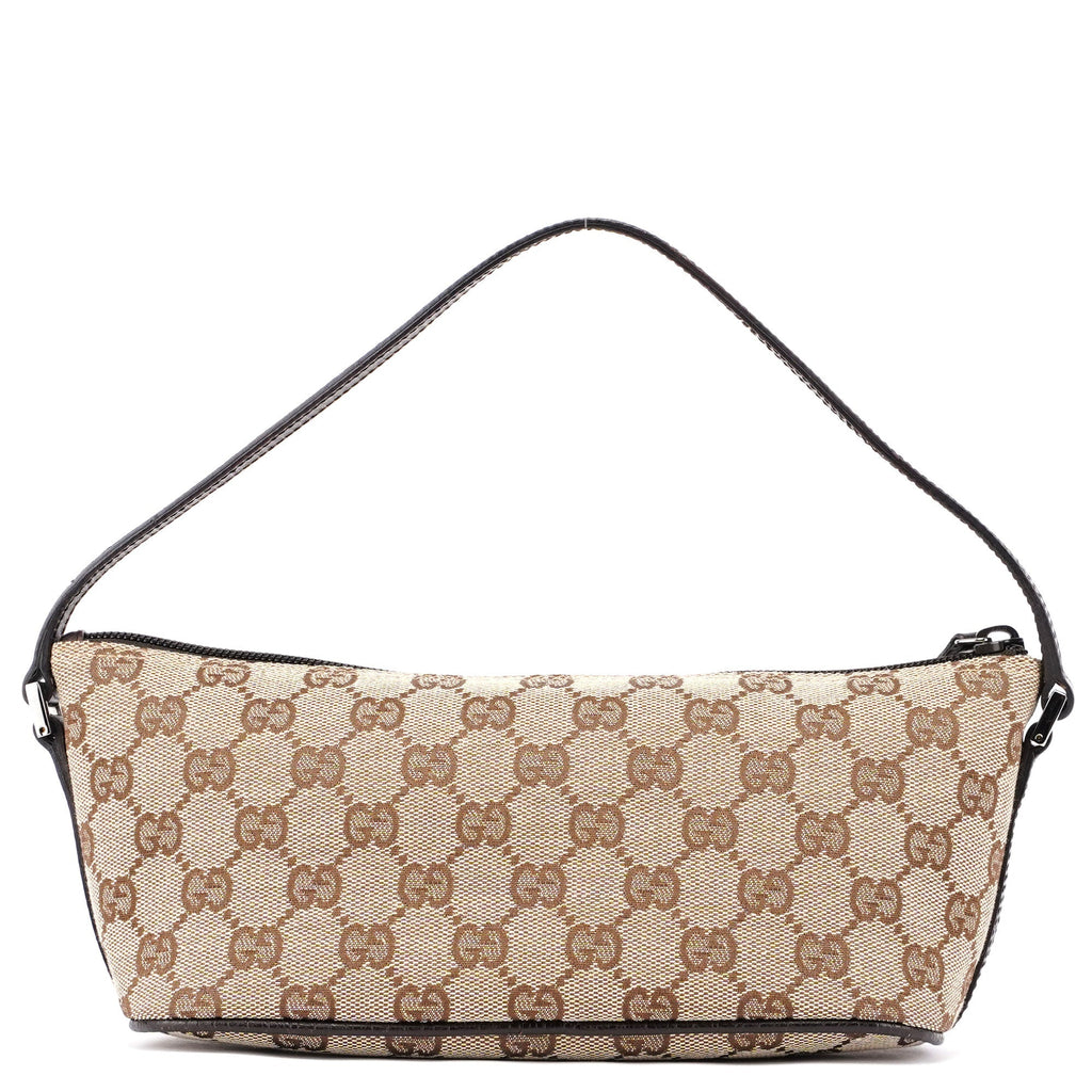 07198 Beige Brown GG Boat Pochette