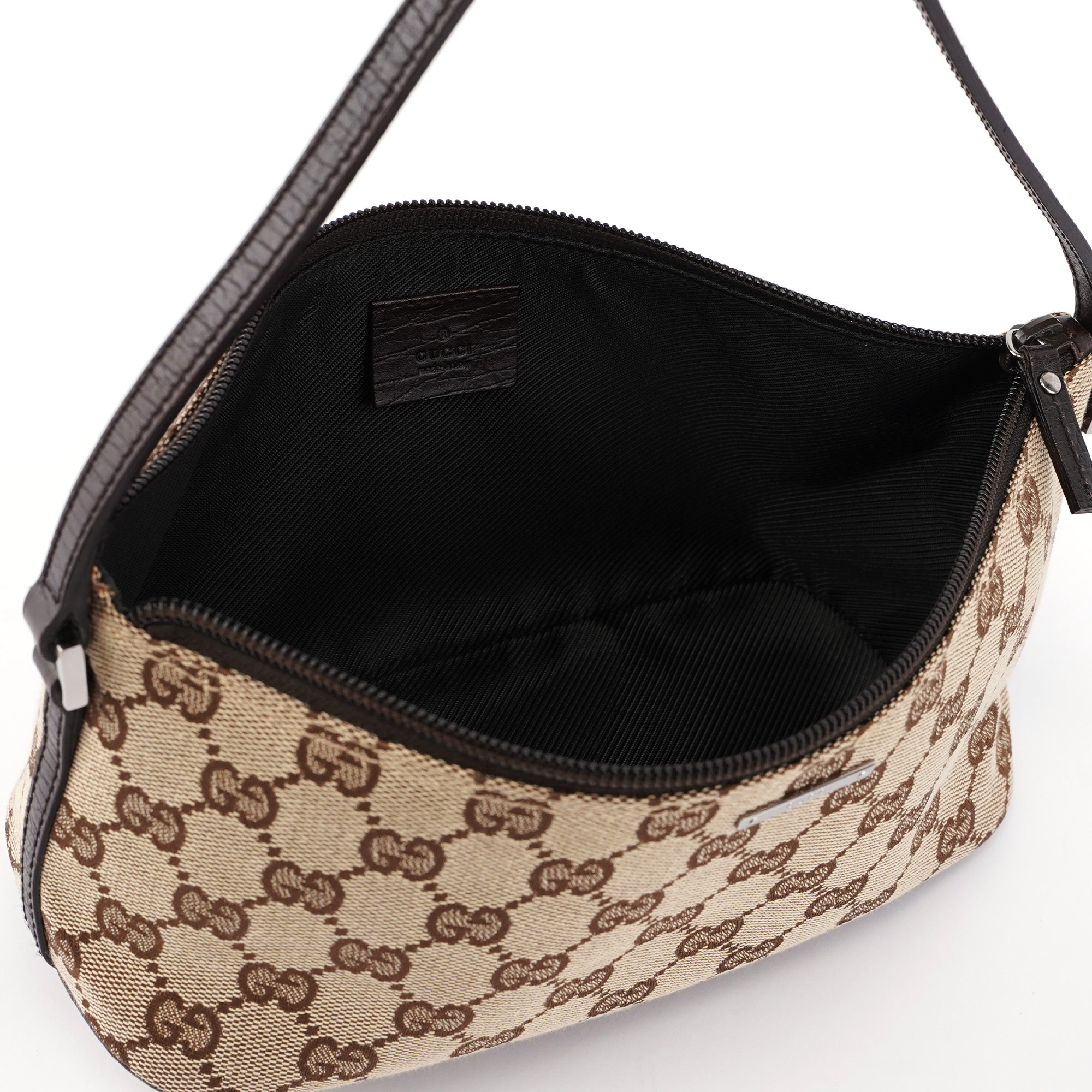 07198 Beige Brown GG Boat Pochette