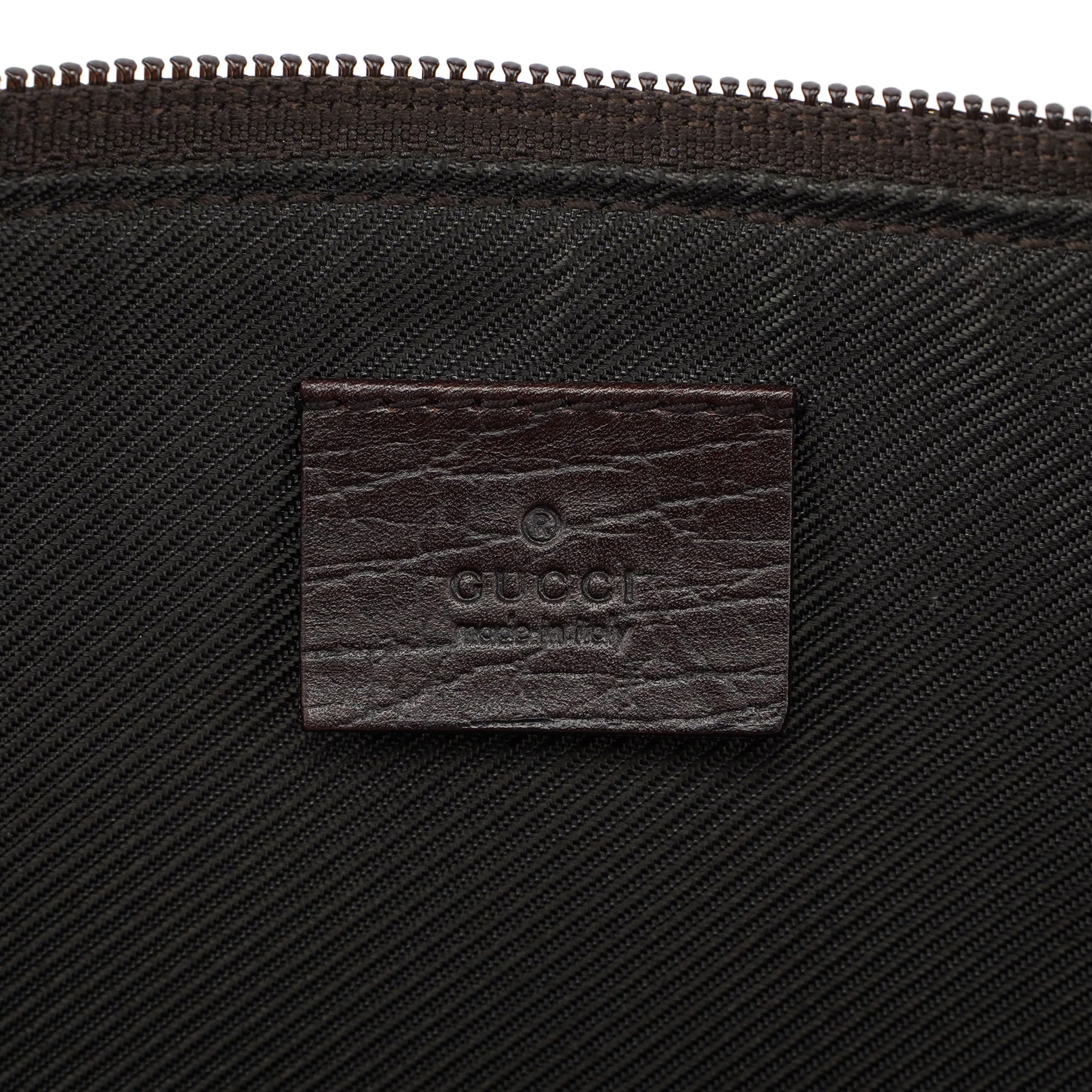 07198 Beige Brown GG Boat Pochette