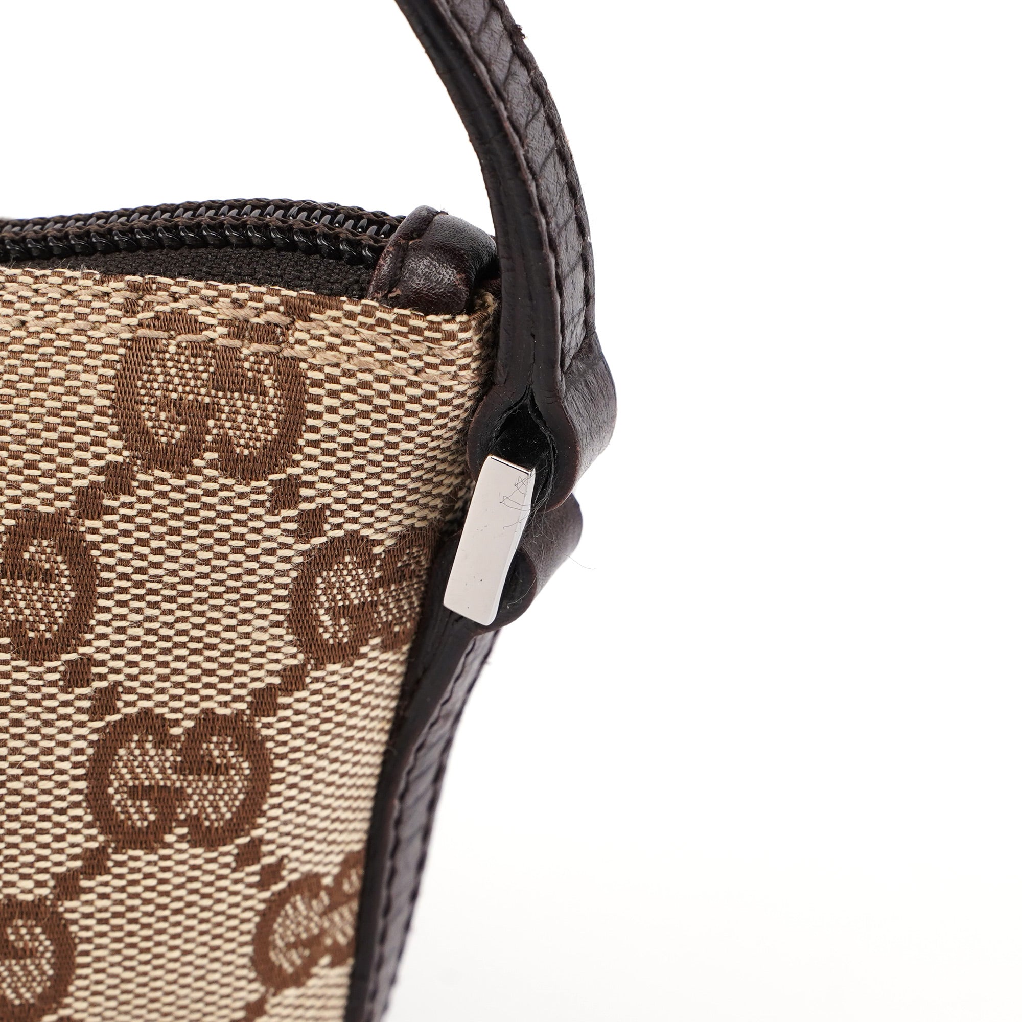 07198 Beige Brown GG Boat Pochette