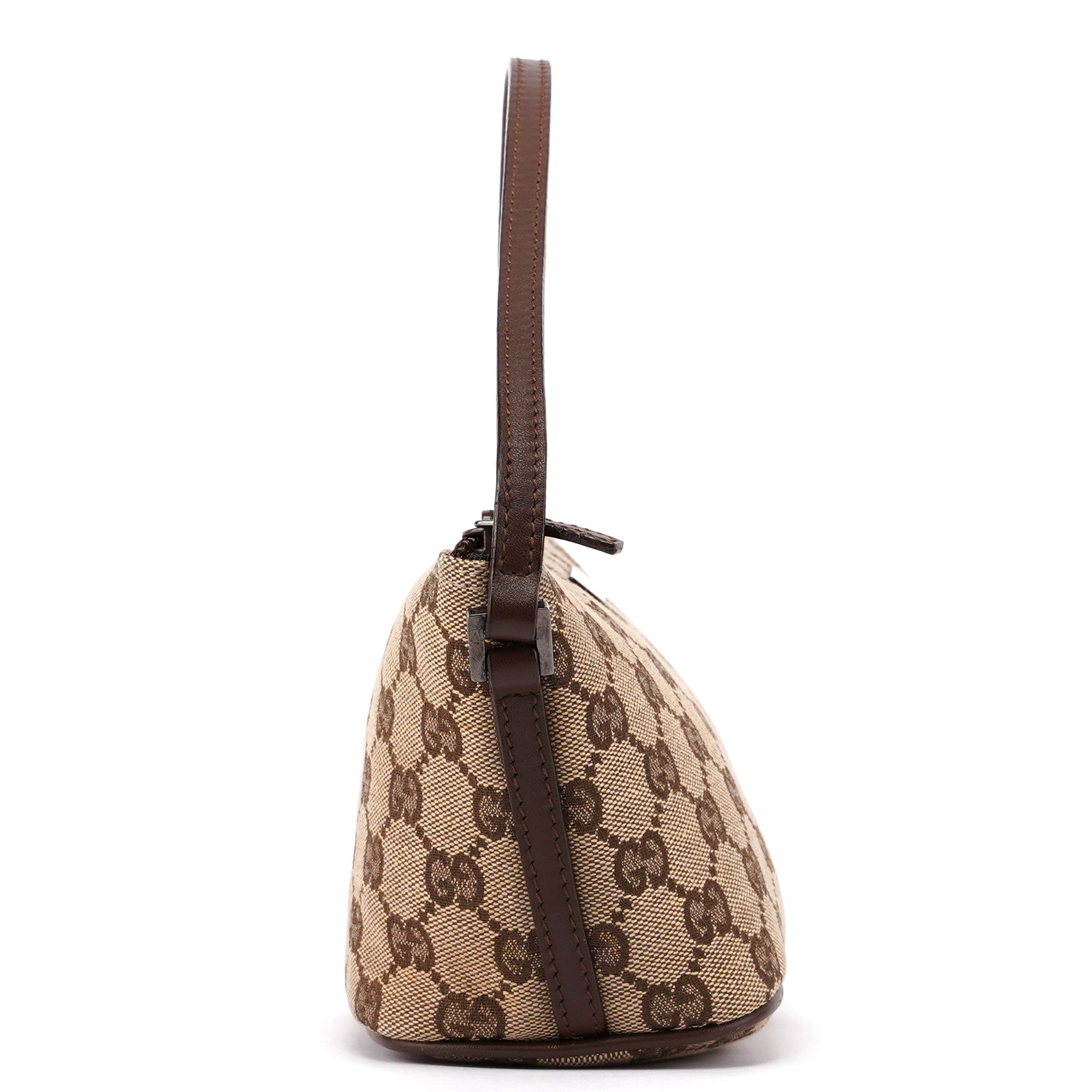 07198 Beige Brown GG Boat Pochette