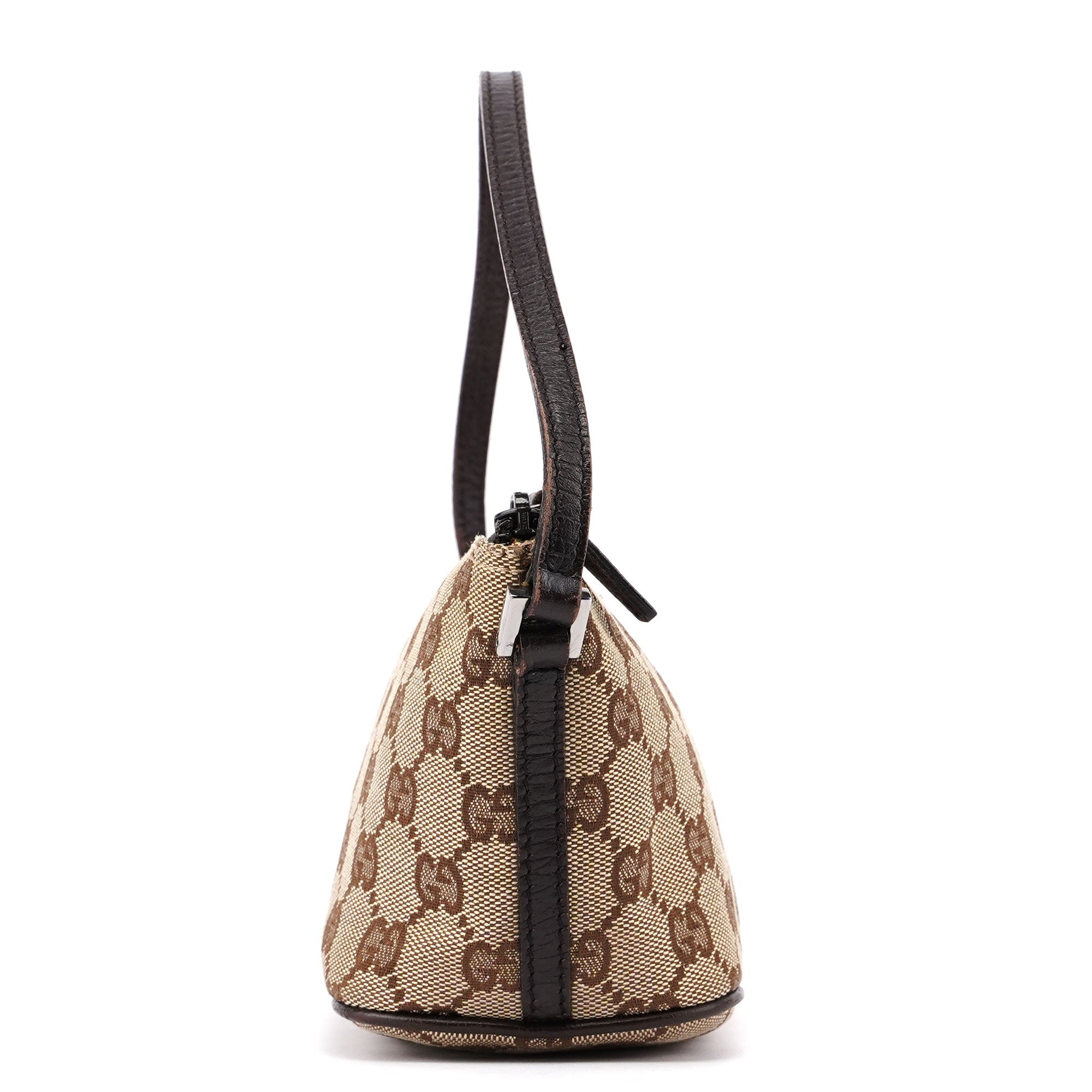 07198 Beige Brown GG Boat Pochette
