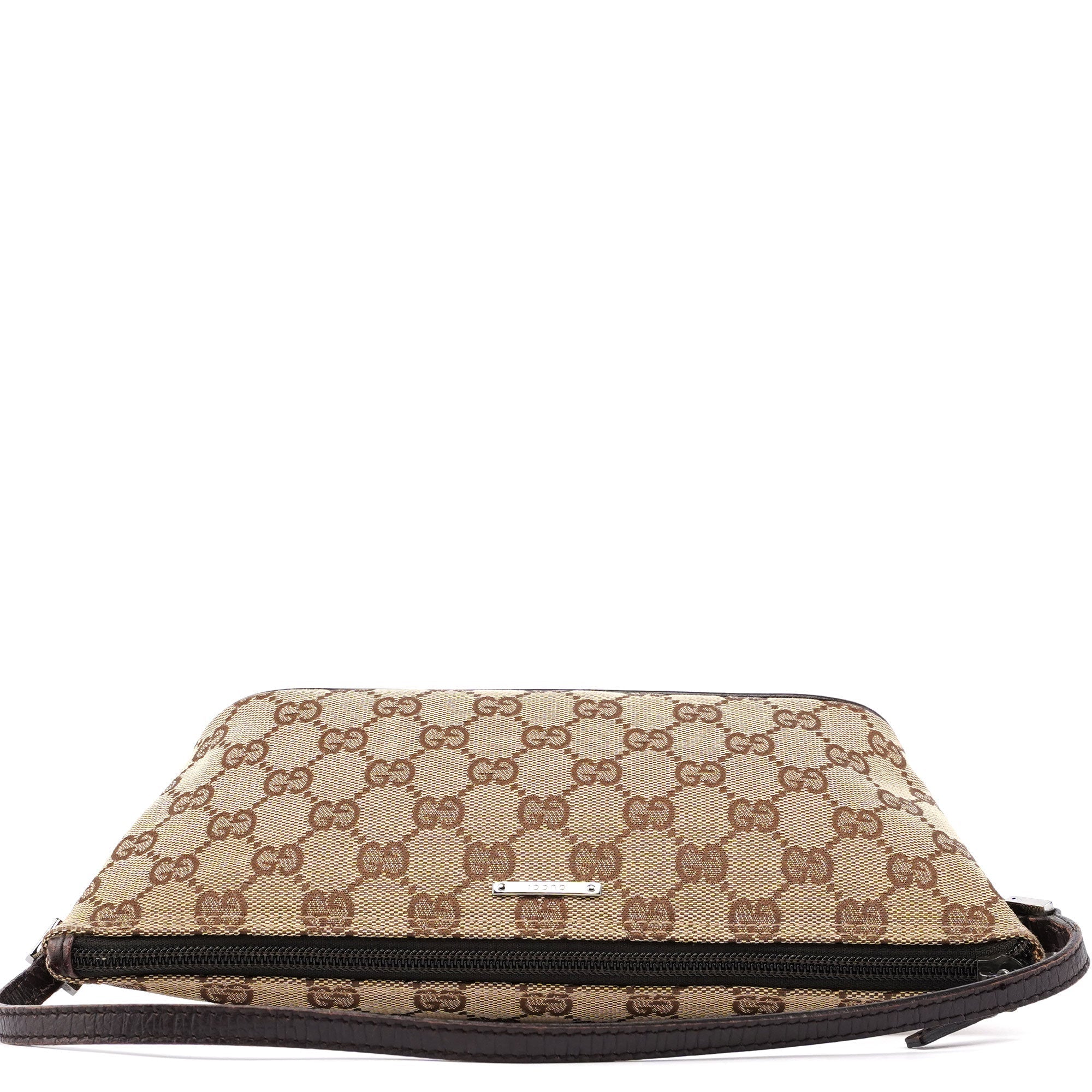 07198 Beige Brown GG Boat Pochette