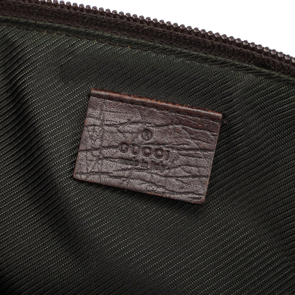 07198 Beige Brown GG Boat Pochette