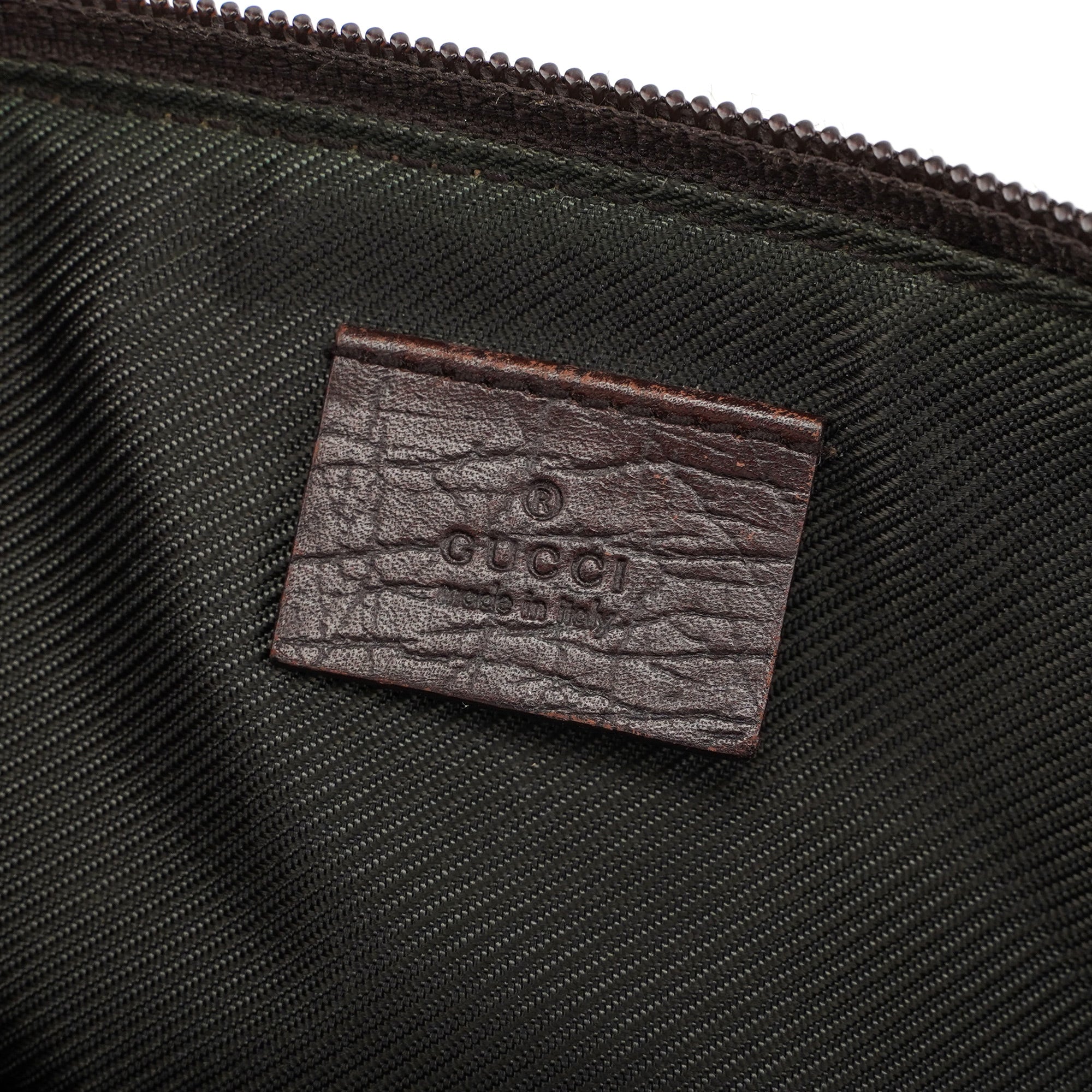 07198 Beige Brown GG Boat Pochette