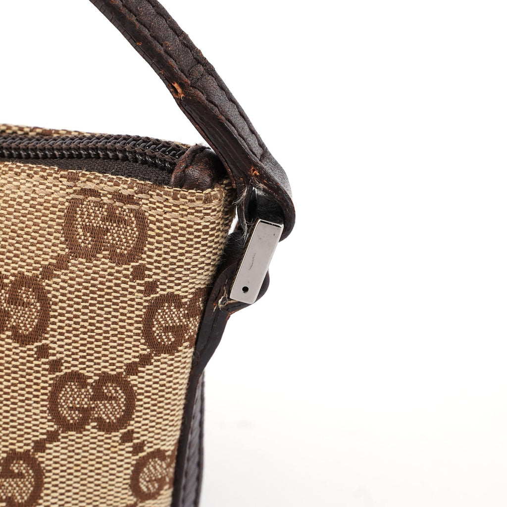 07198 Beige Brown GG Boat Pochette